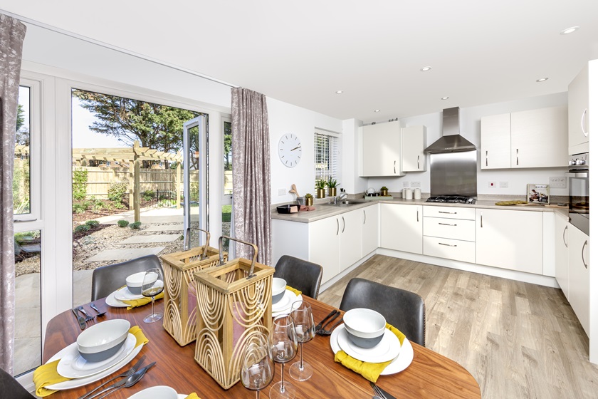 open plan kitchen and dining area, ennerdale, 3 bed house type