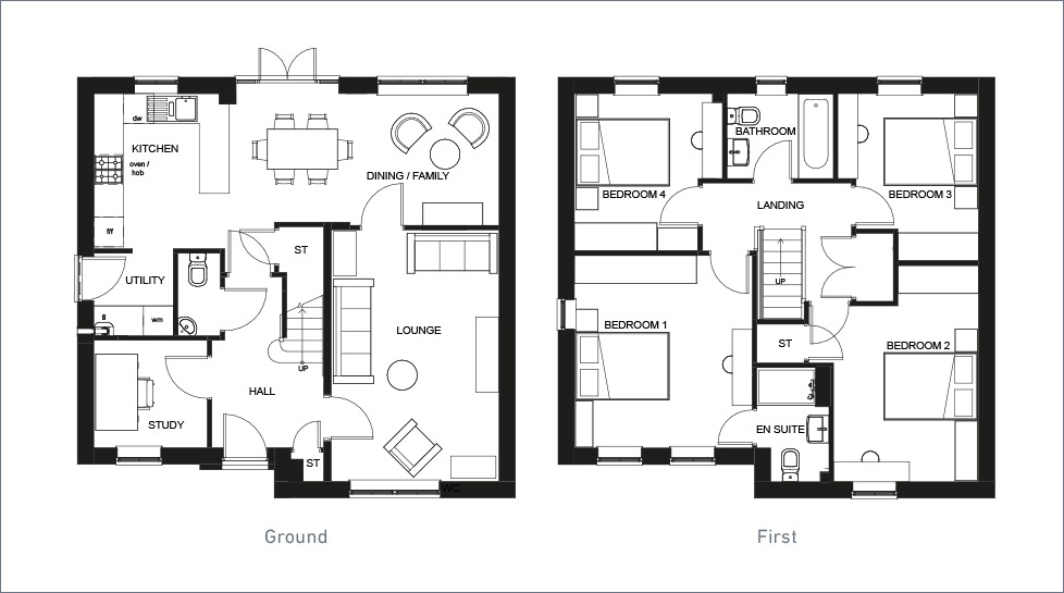 4 Bedroom New Homes with Garage The Radleigh Barratt Homes