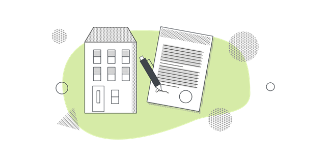 Illustration of a home and paperwork