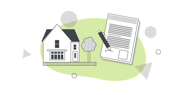 Illustration of home and contract