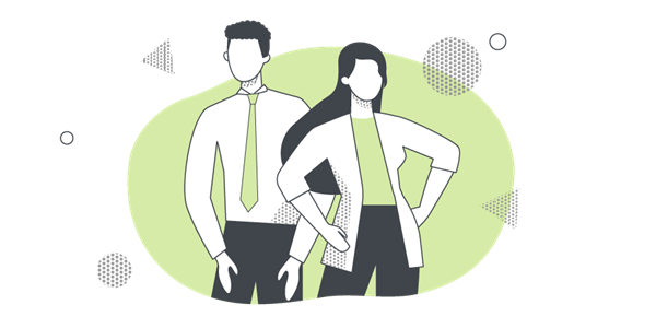 illustration of two people