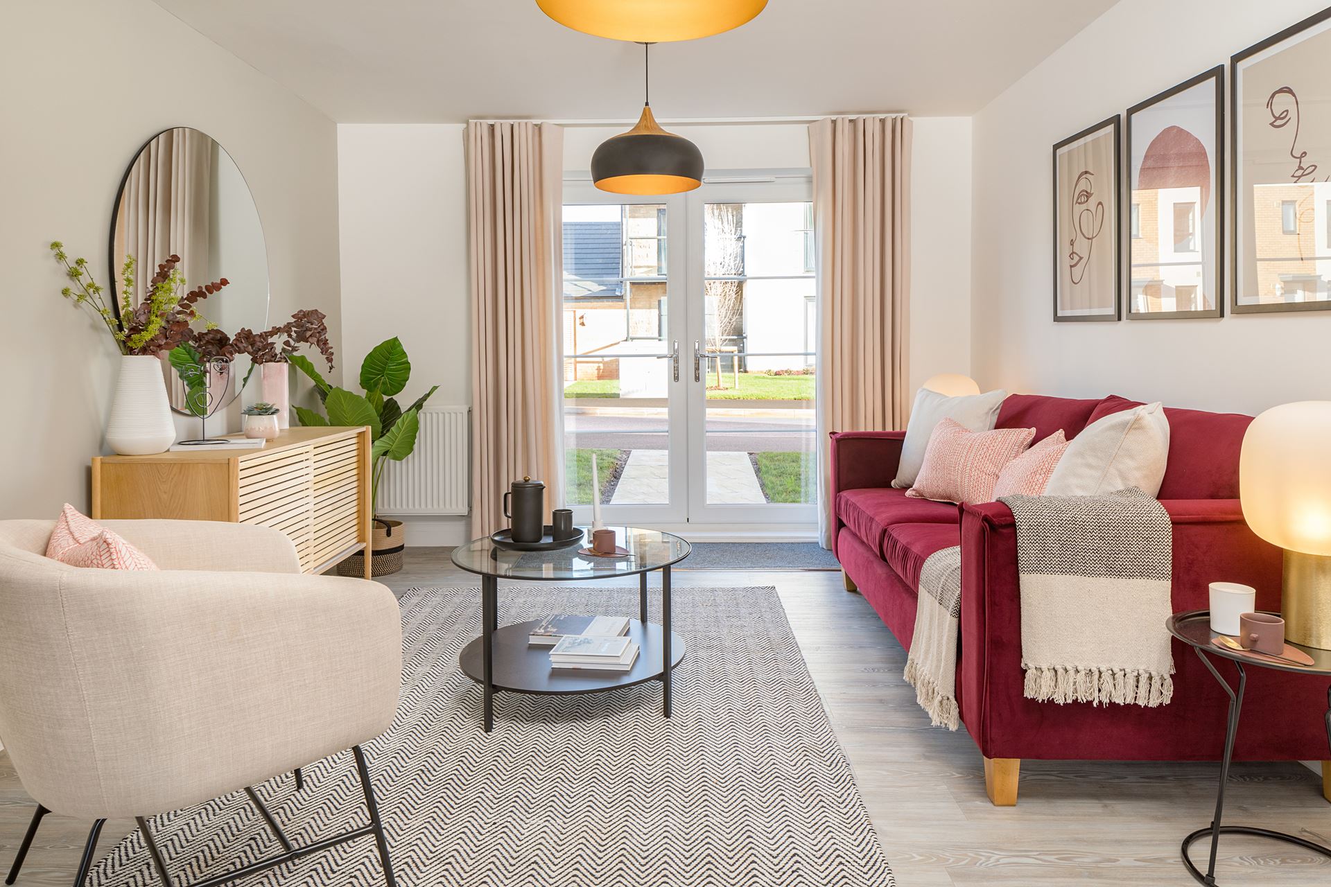 Spacious lounge in the Hornsea 2 bedroom apartment