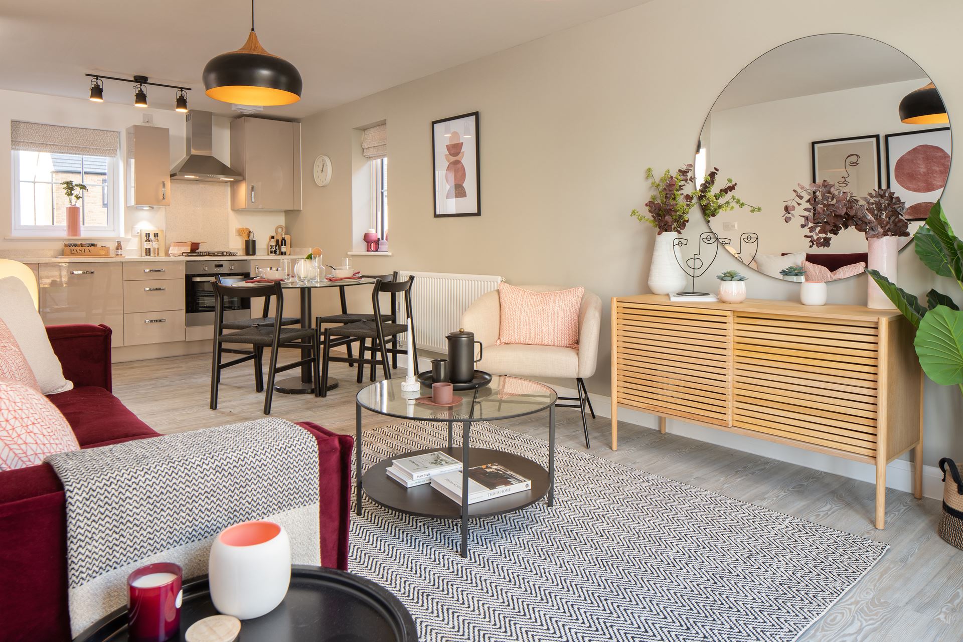 Lounge and dining area in the Coleford 2 bedroom home