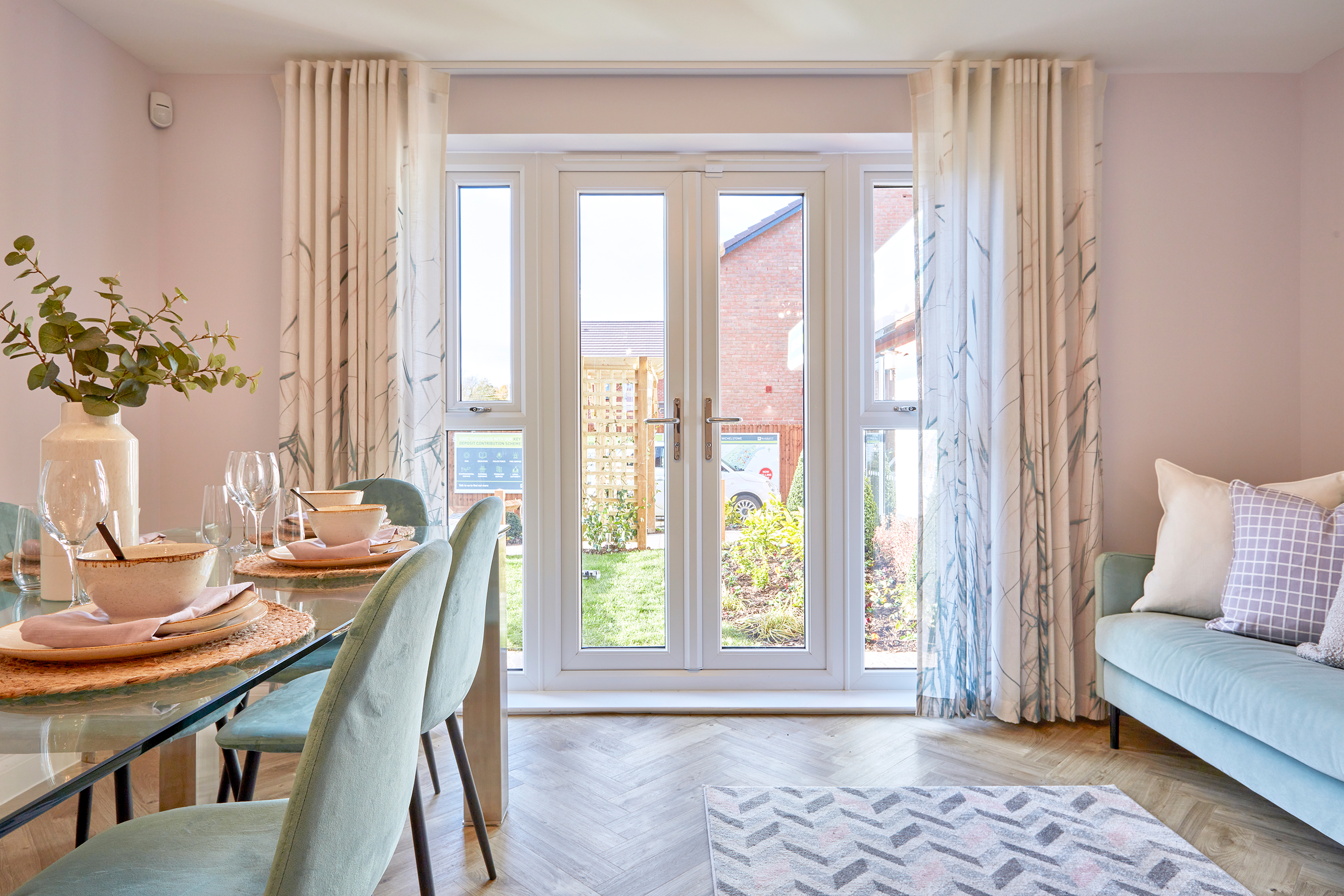 French doors to the garden in the Haversham 4 bedroom home