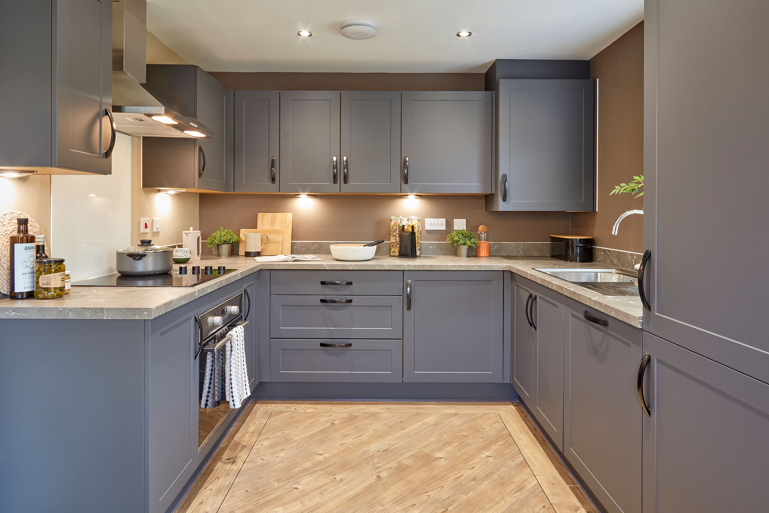 Modern fitted kitchen in the Moresby