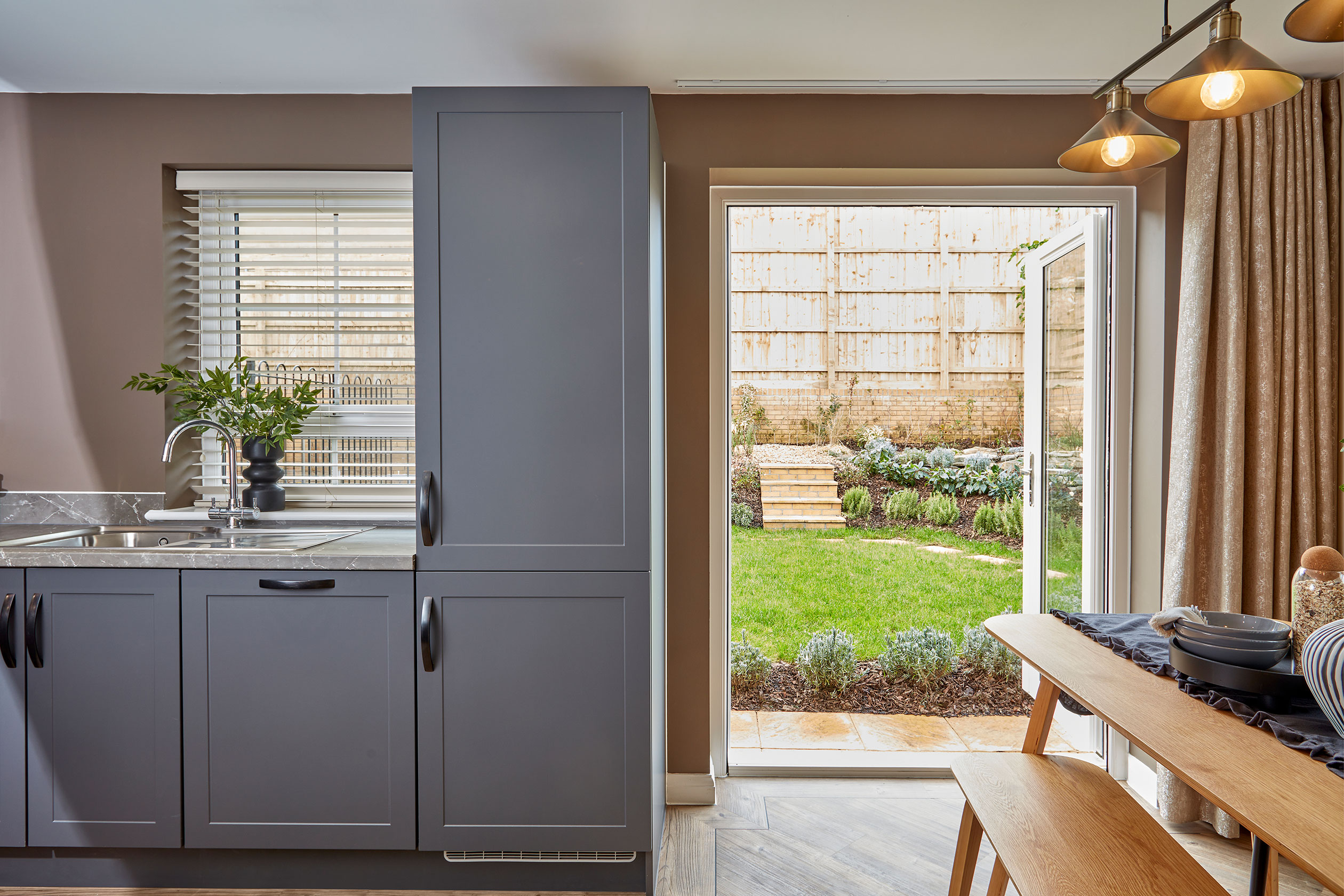 French doors to the garden in the Moresby