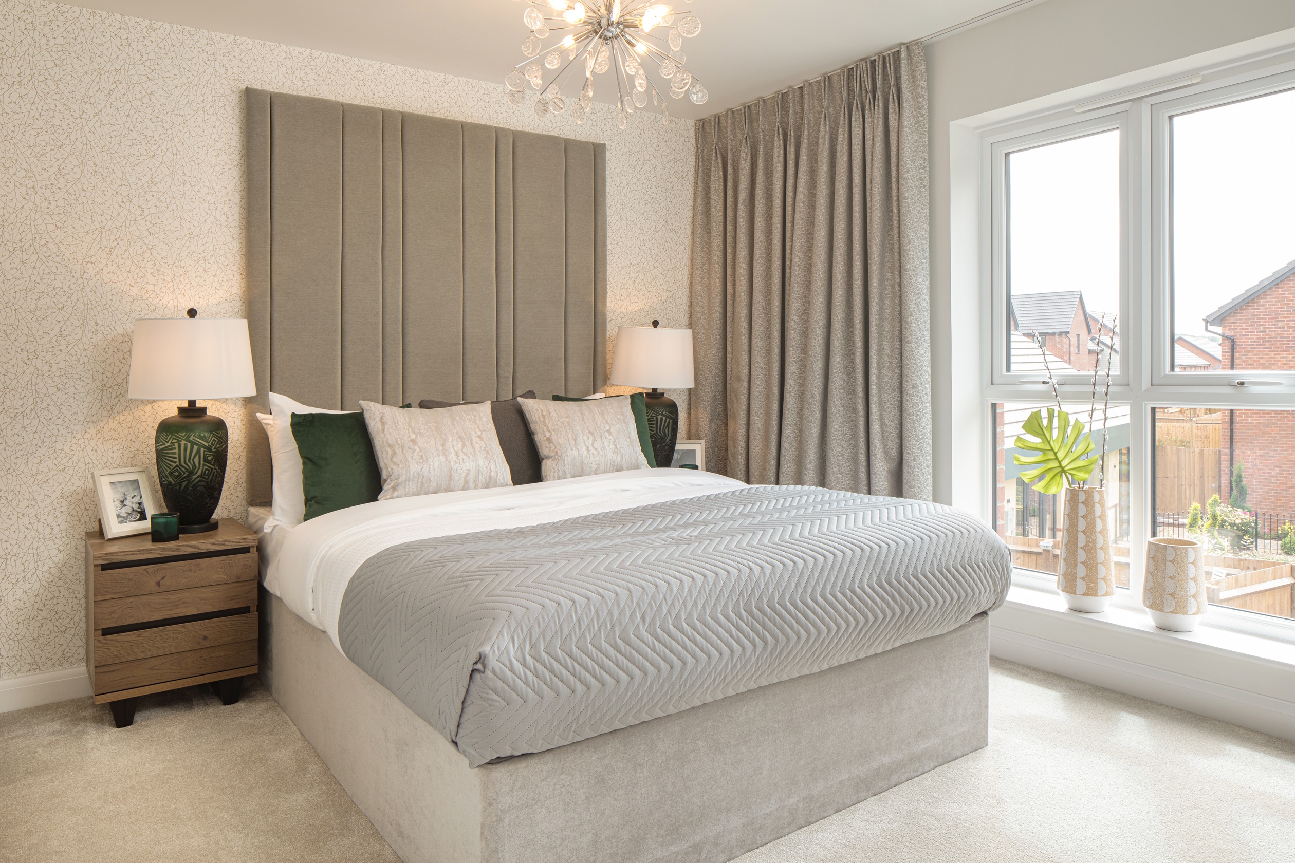 En suite main bedroom in the Haversham 4 bedroom home