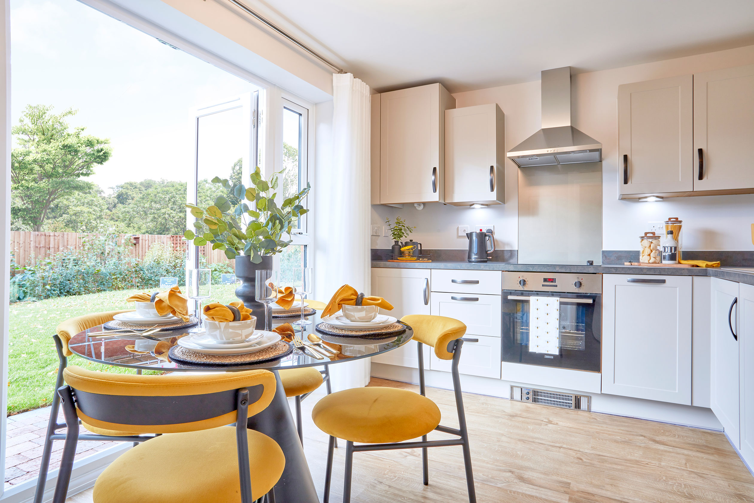 Open plan kitchen in the Roseberry 2 bedroom home