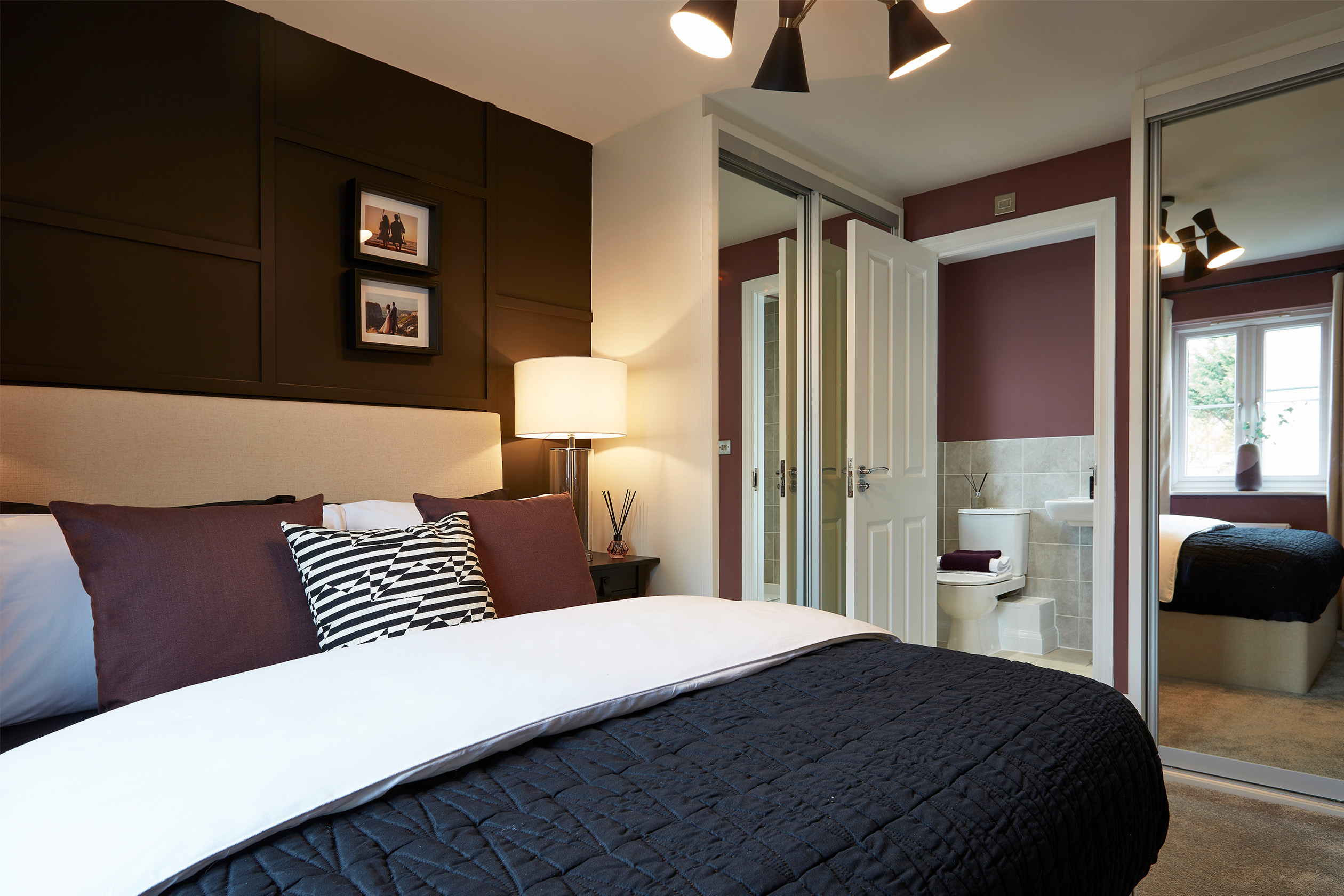 En suite main bedroom in the Kingsley 4 bedroom home