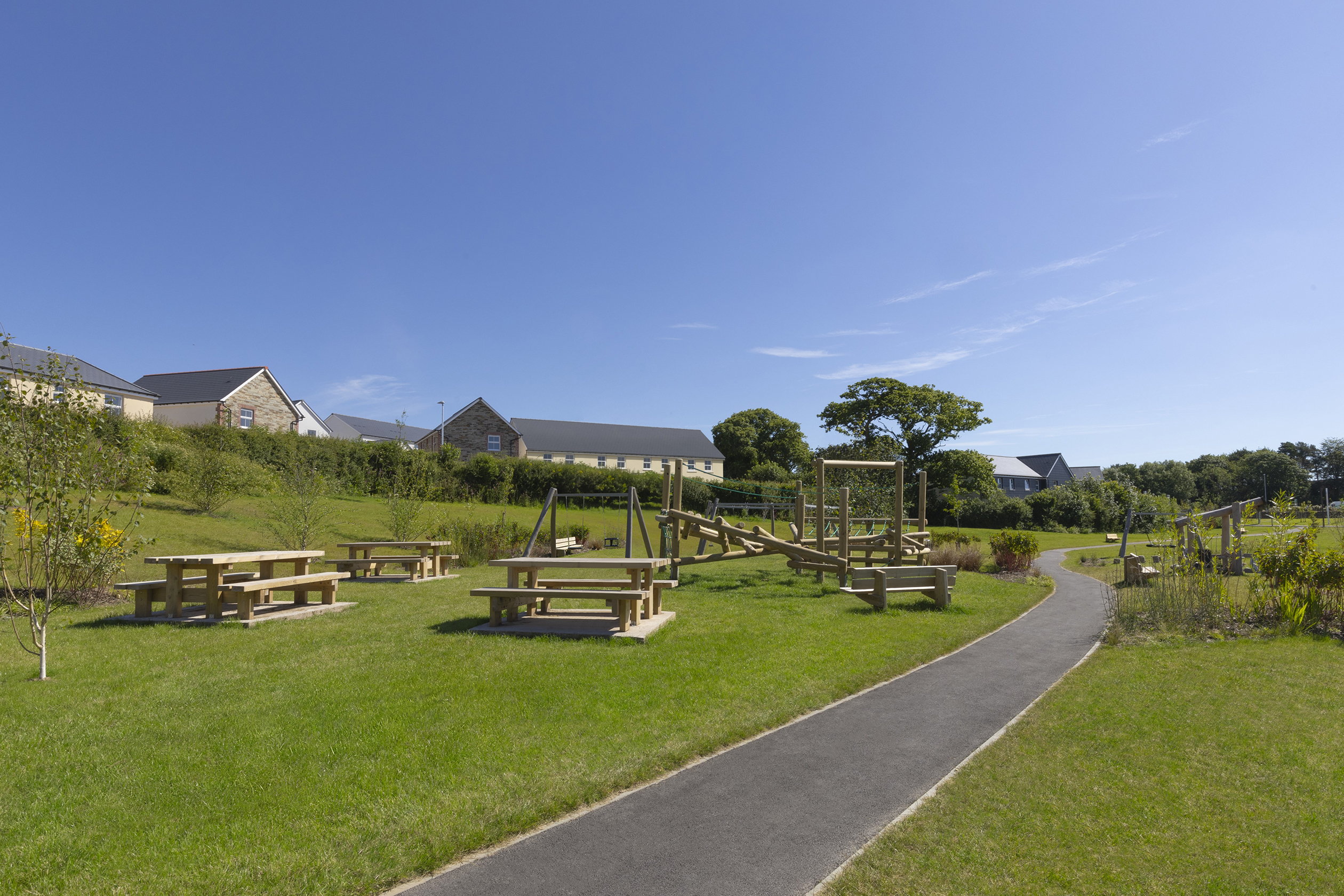 Play area at Treledan, Saltash