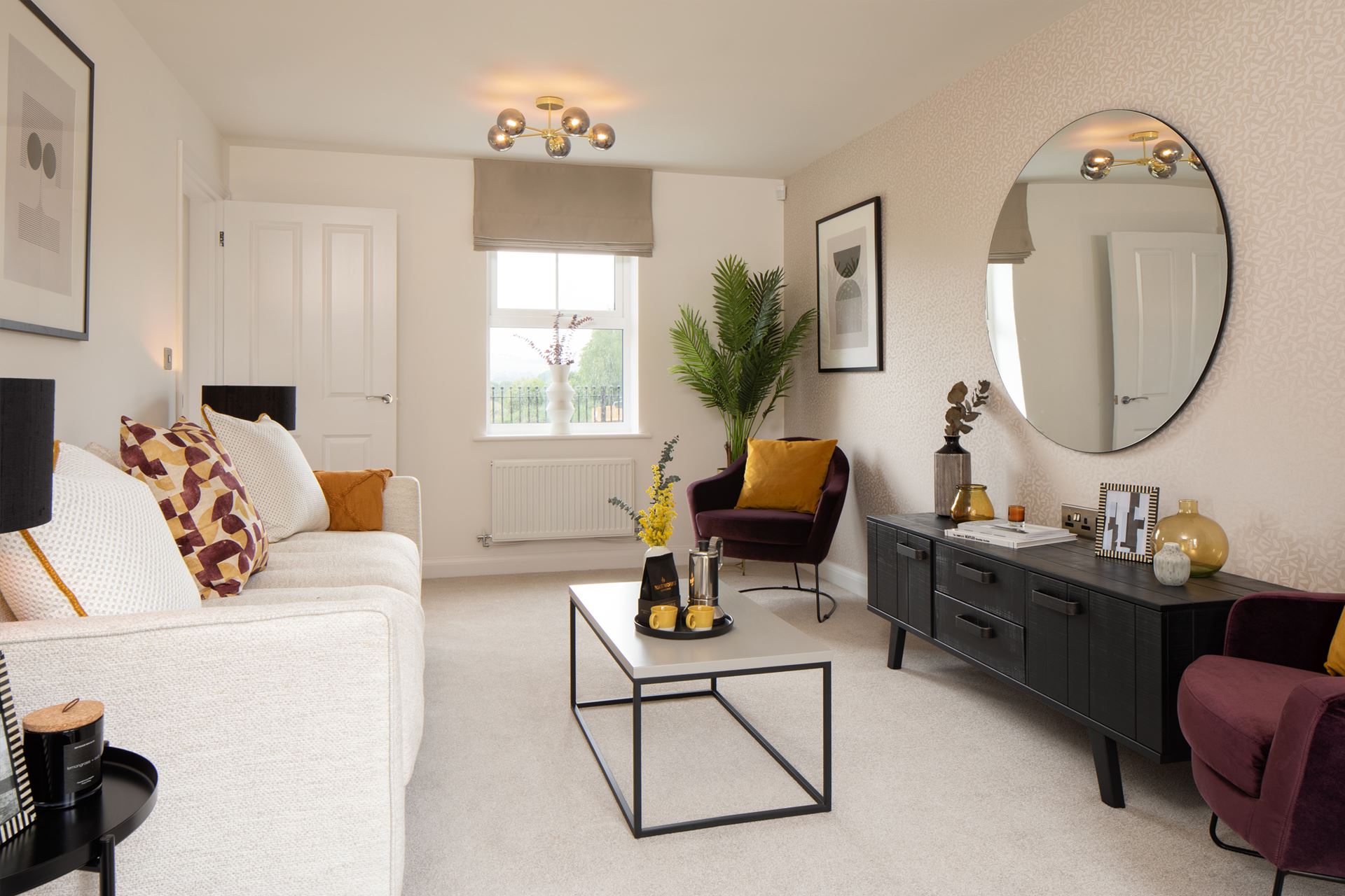 Spacious lounge in the Alderney 4 bedroom home