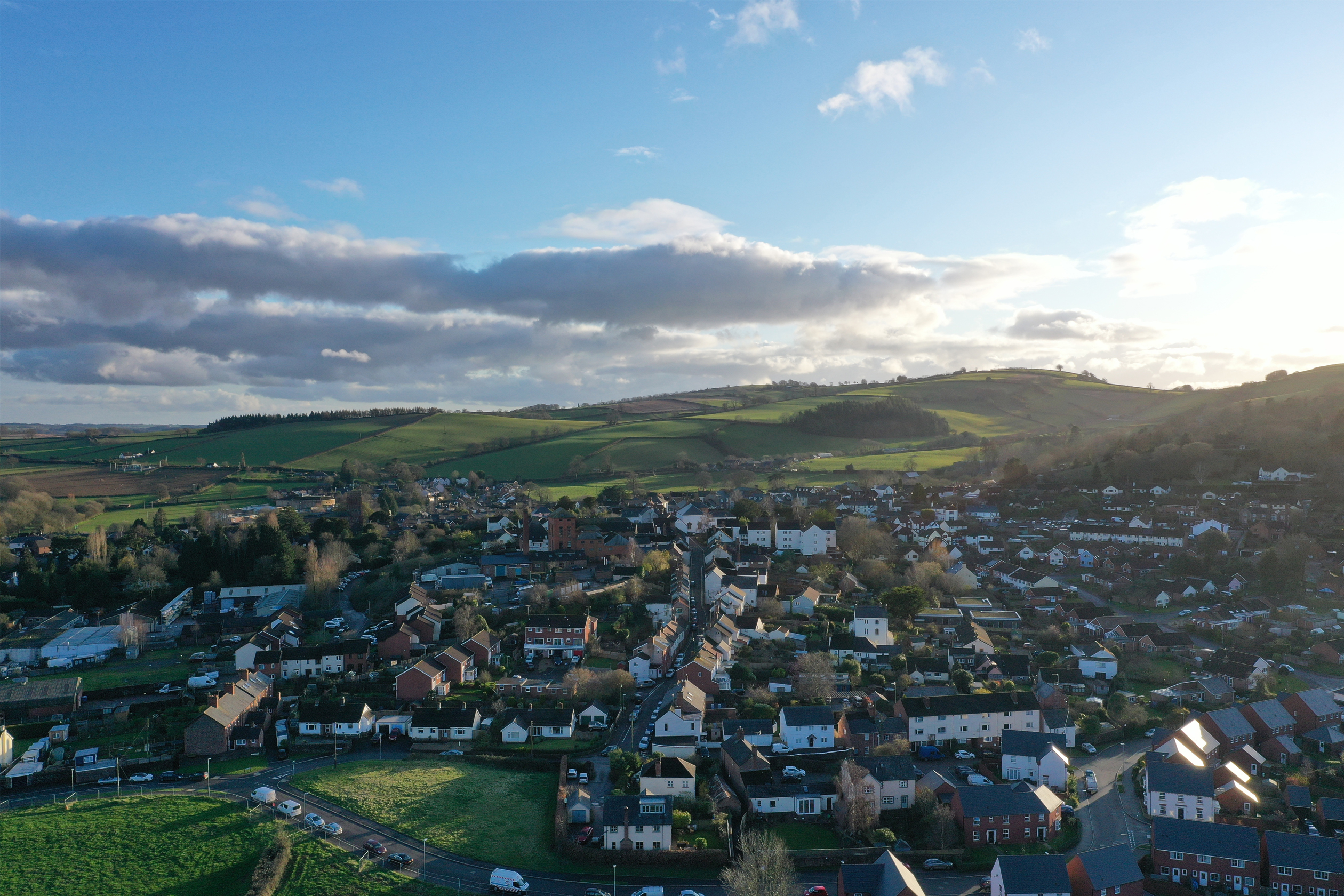 Aerial view of Wiveliscombe