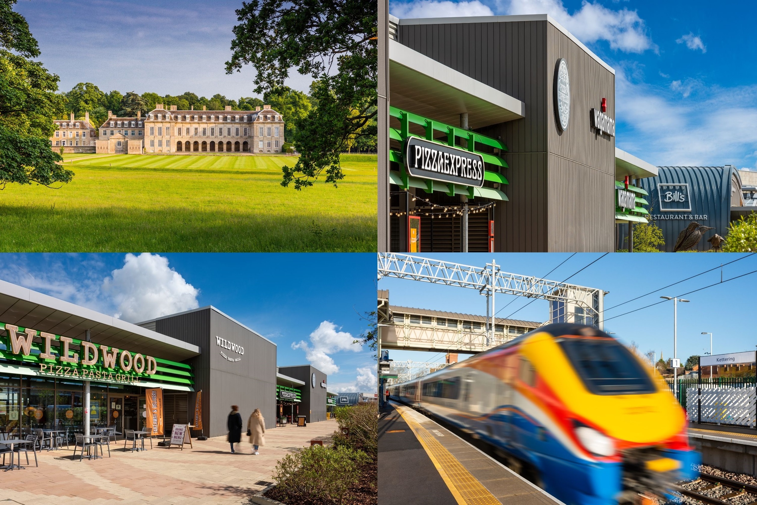 Bertone Gardens Local Area - Boughton House, Rushden Lakes, Kettering Train Station