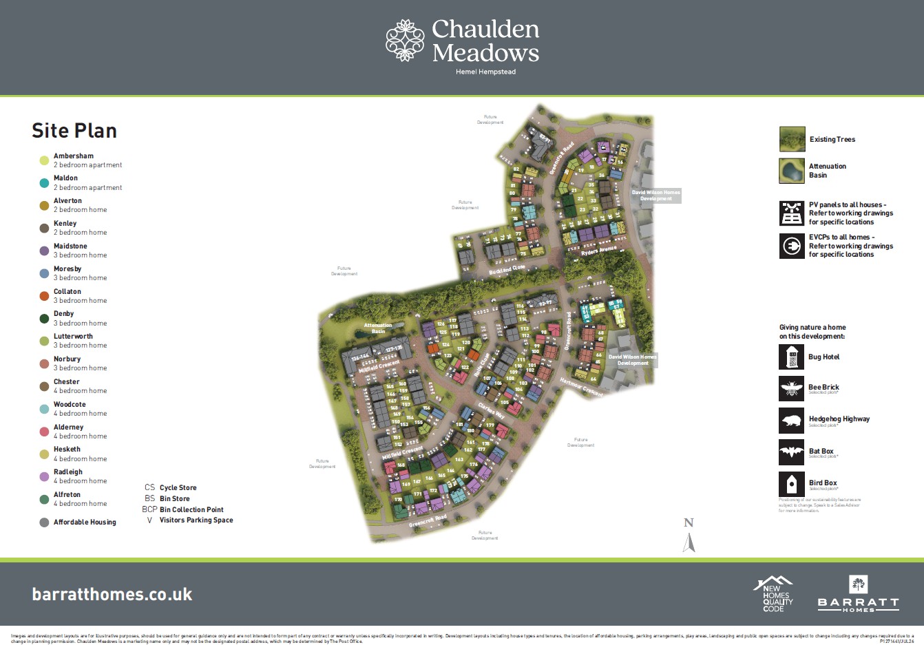 Chaulden Meadows site plan