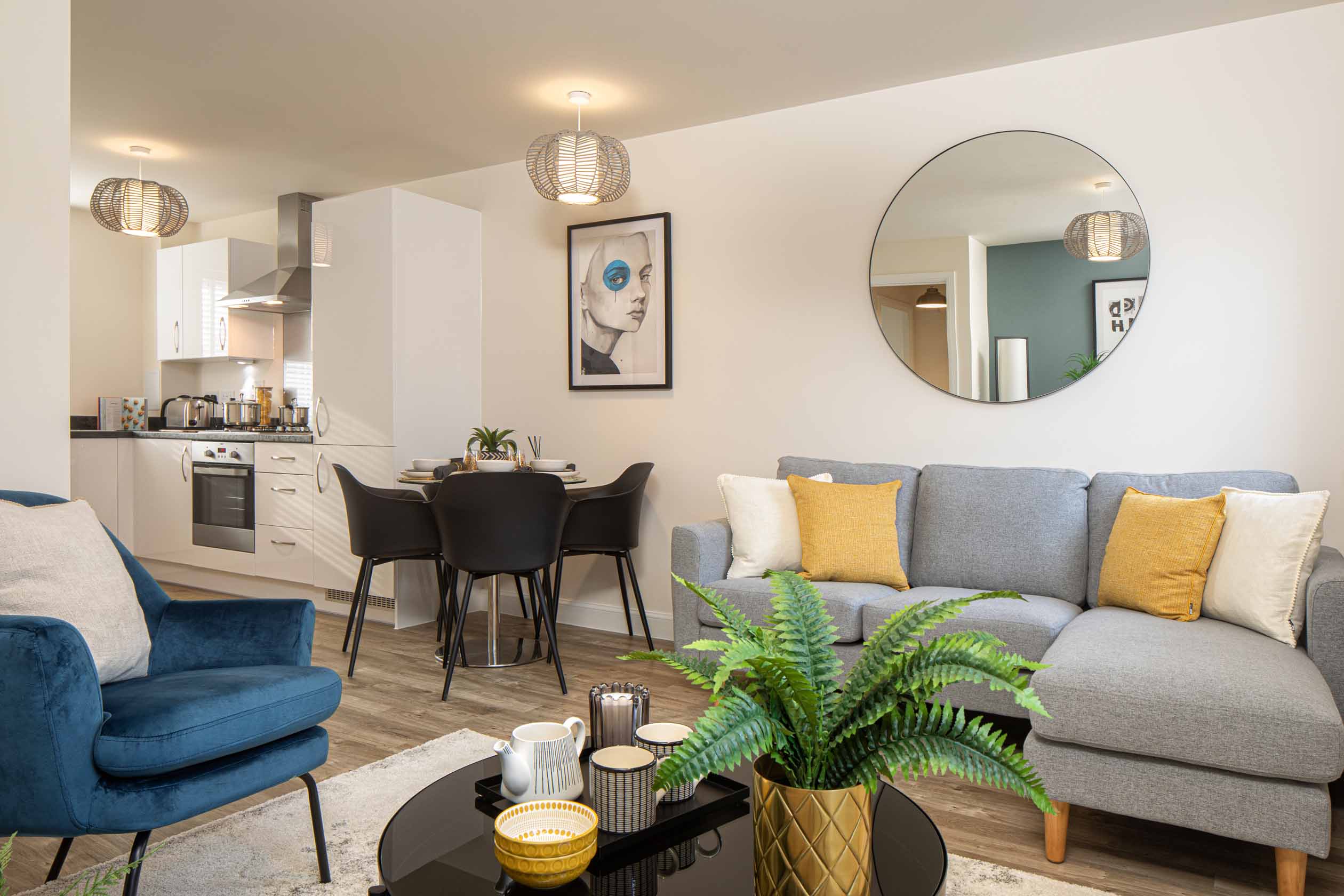 Kitchen and lounge apartment gp