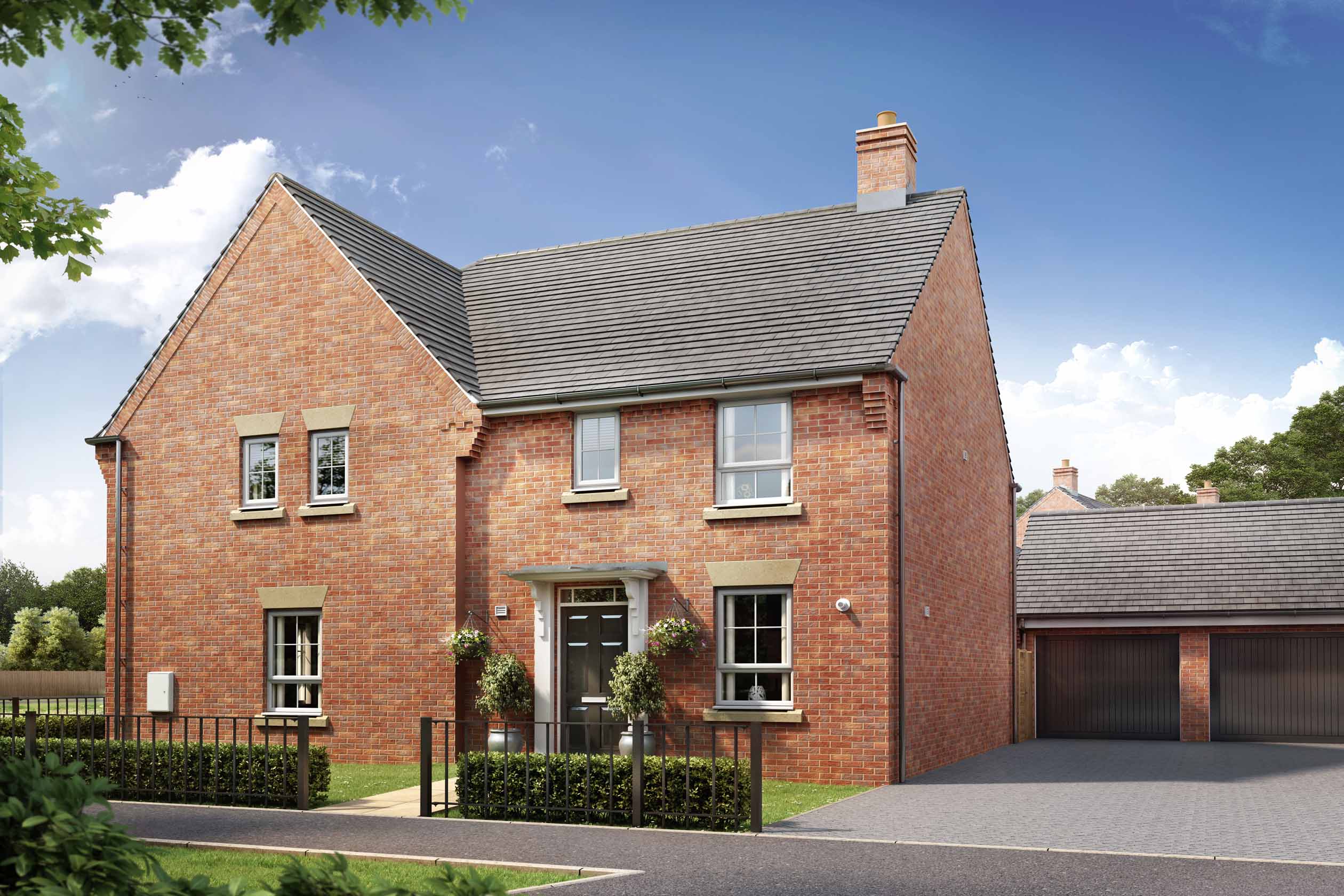 Barratt Homes, Kingsbrook, Orchard Green, Aylesbury, Street Scene, Barwich CGI