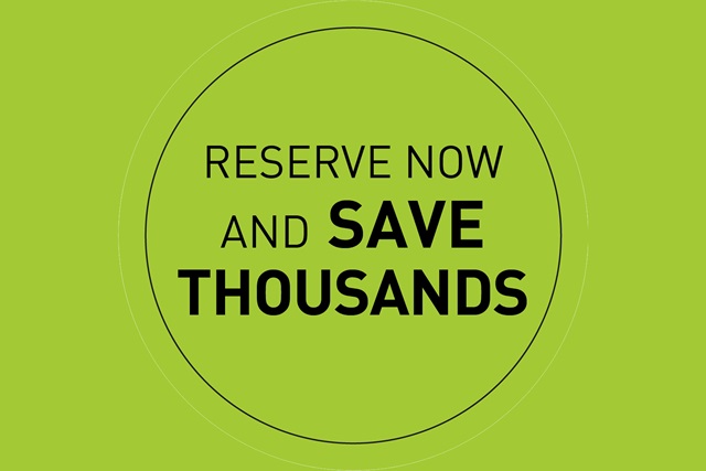 Barratt Homes reserve now and save thousands message