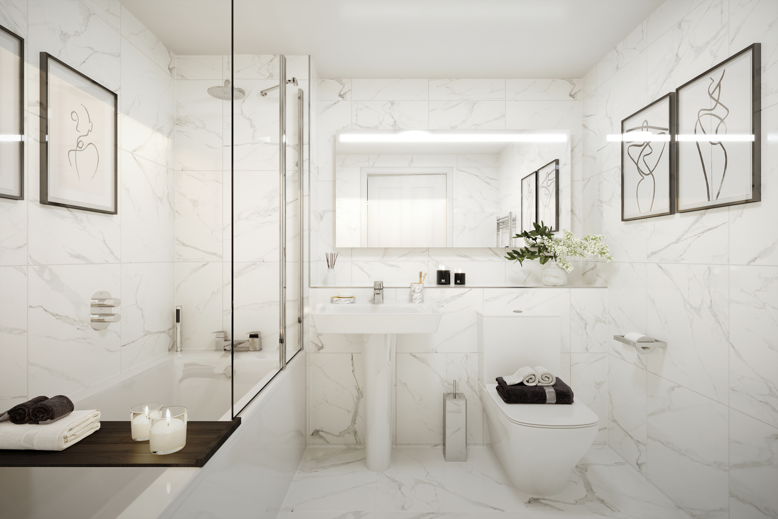 Bathroom in a 2 bed Maldon