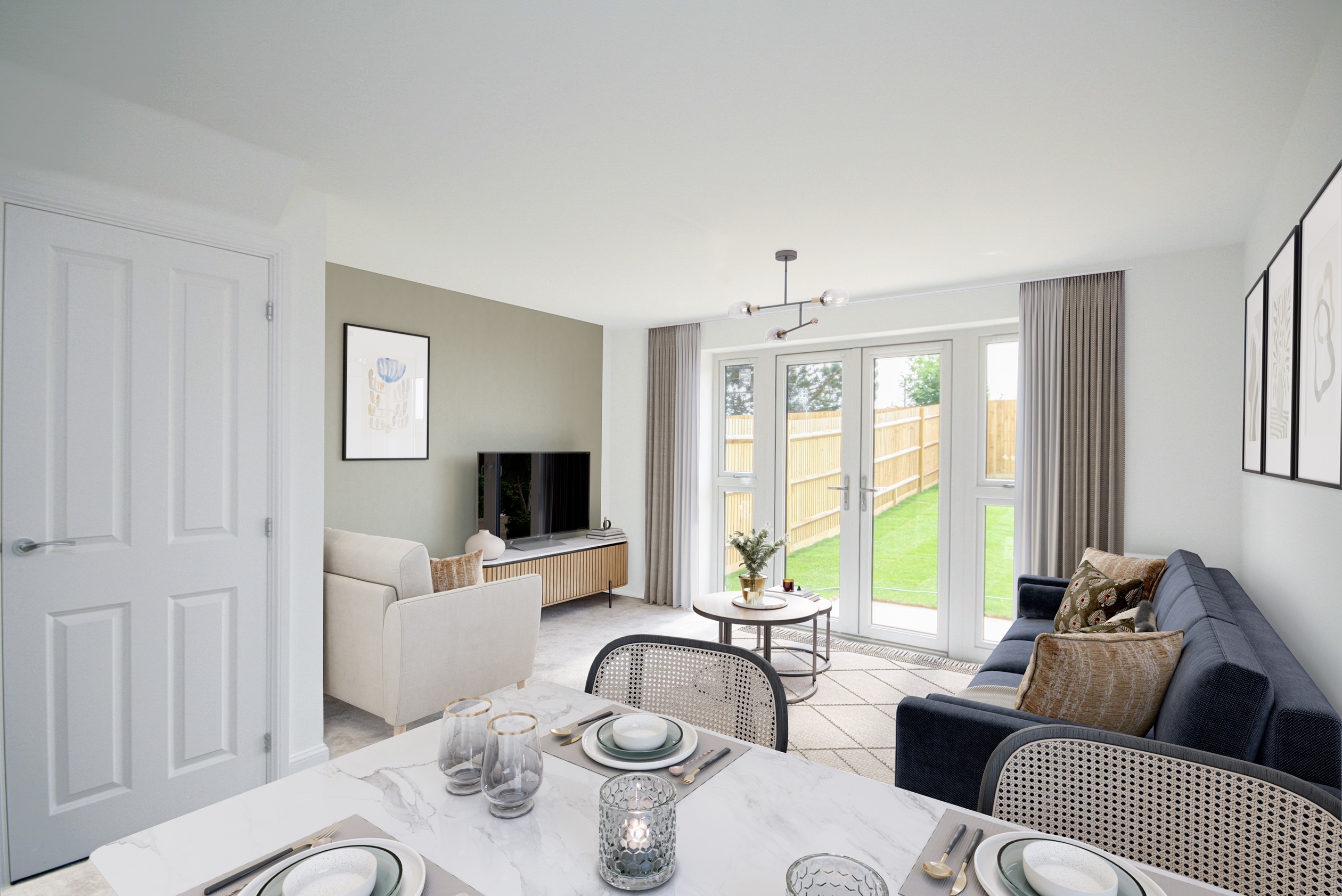 Living and dining room in a 3 bed Norbury