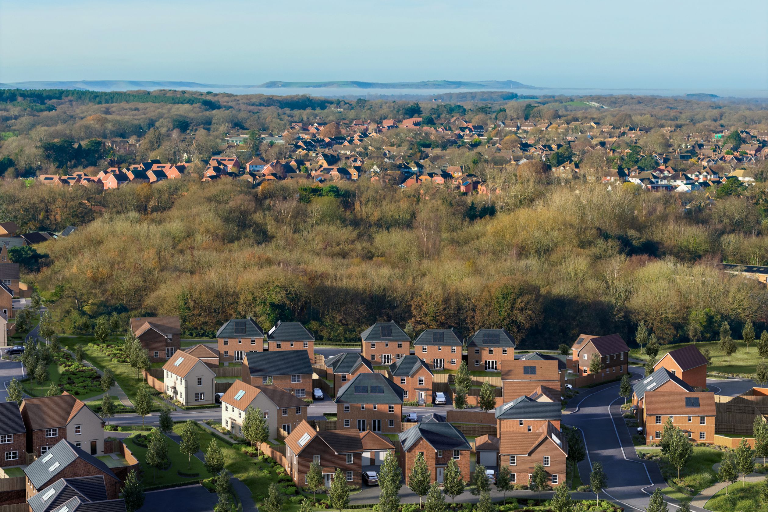 Arial views from selected plots on the development View 1