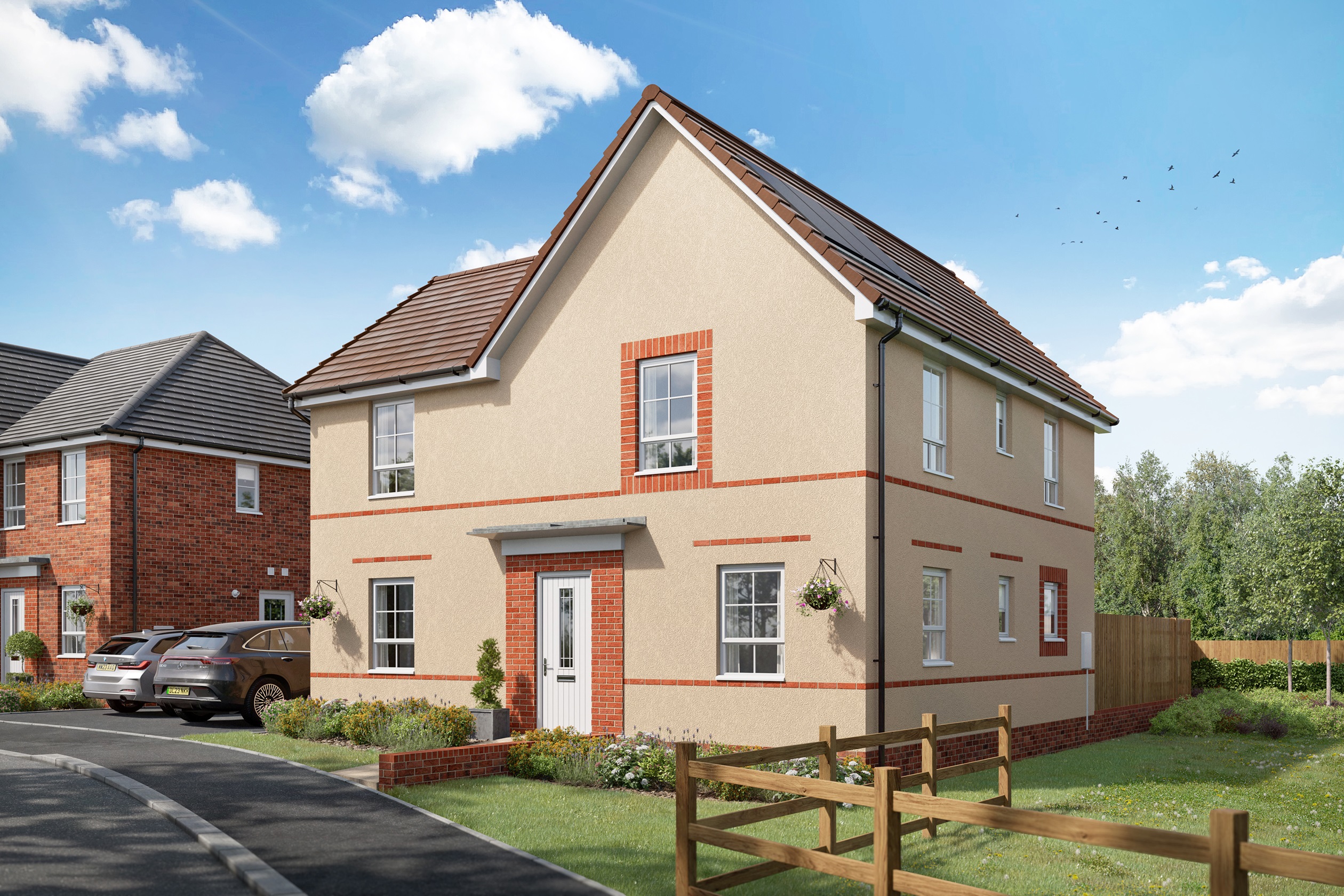 Outside of the 4 bedroom Alderney at Cuckoo Fields