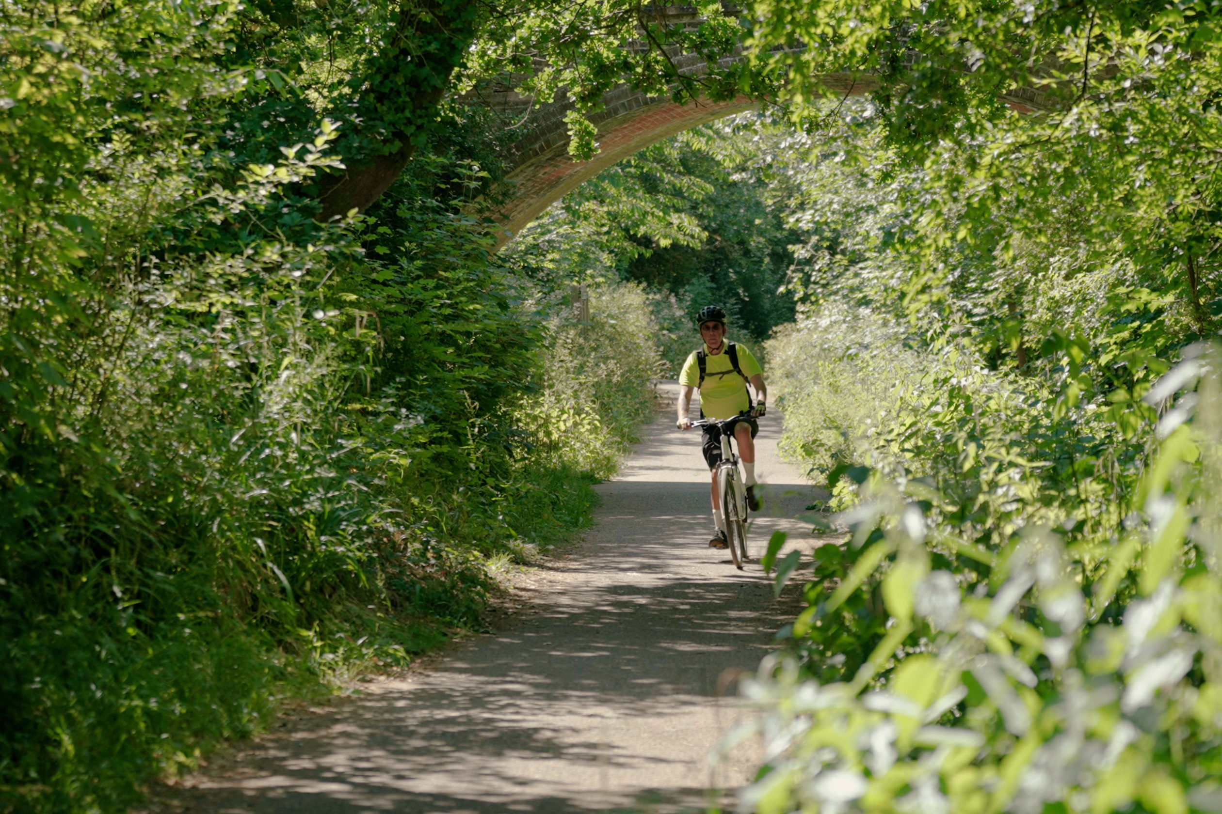 Cyclist at Cuckoo Trail