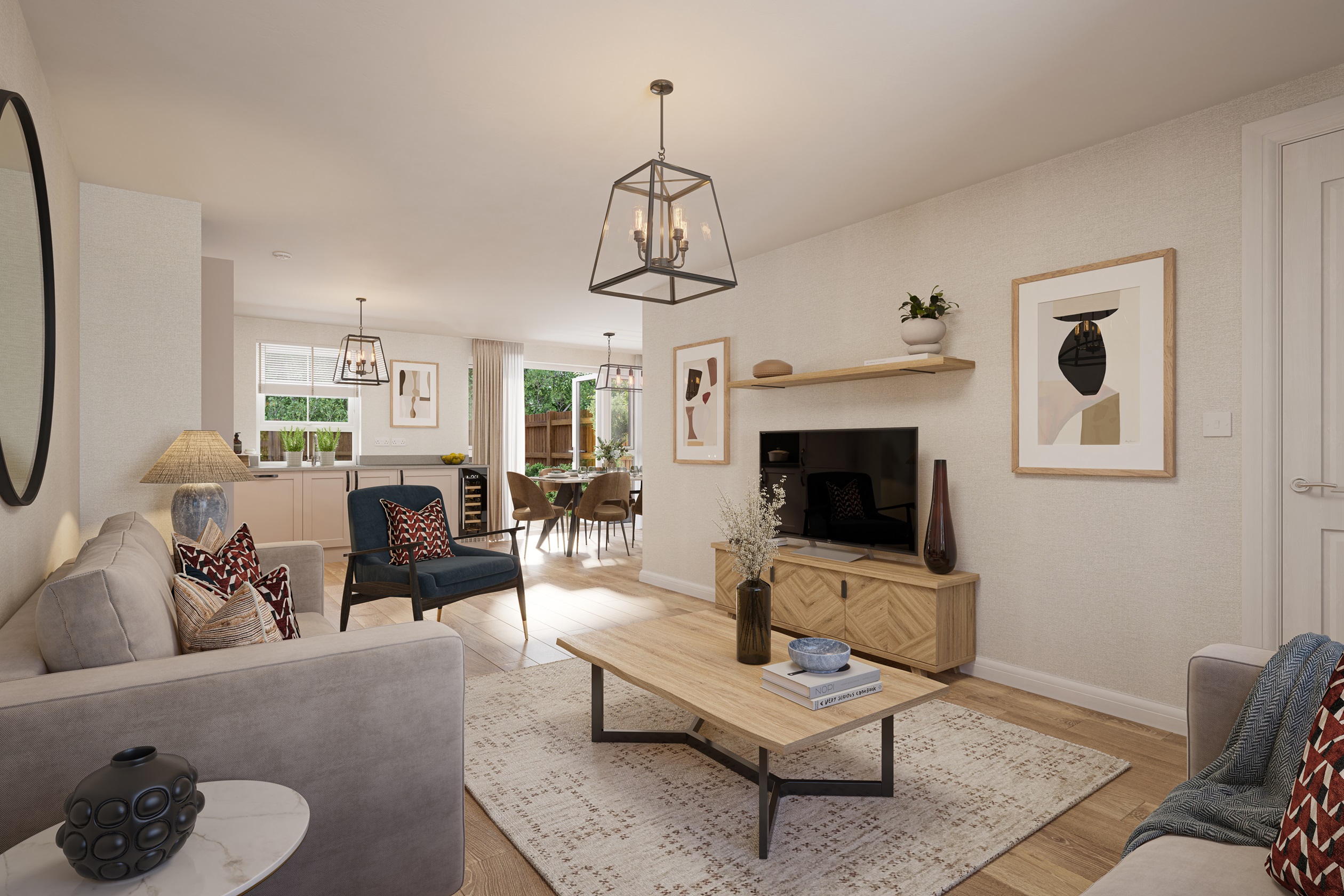 Open-plan living in the 4 bedroom Kennisham July 25