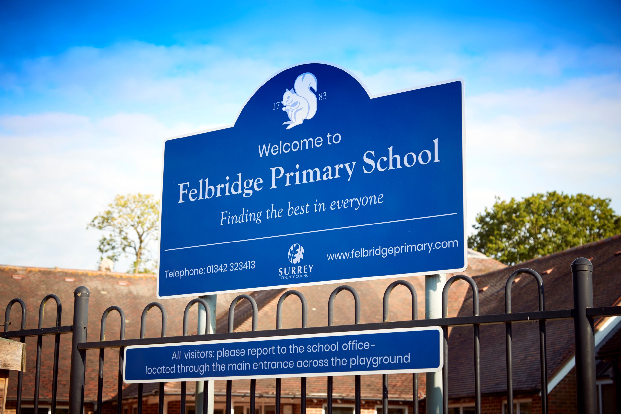 Felbridge Primary School sign