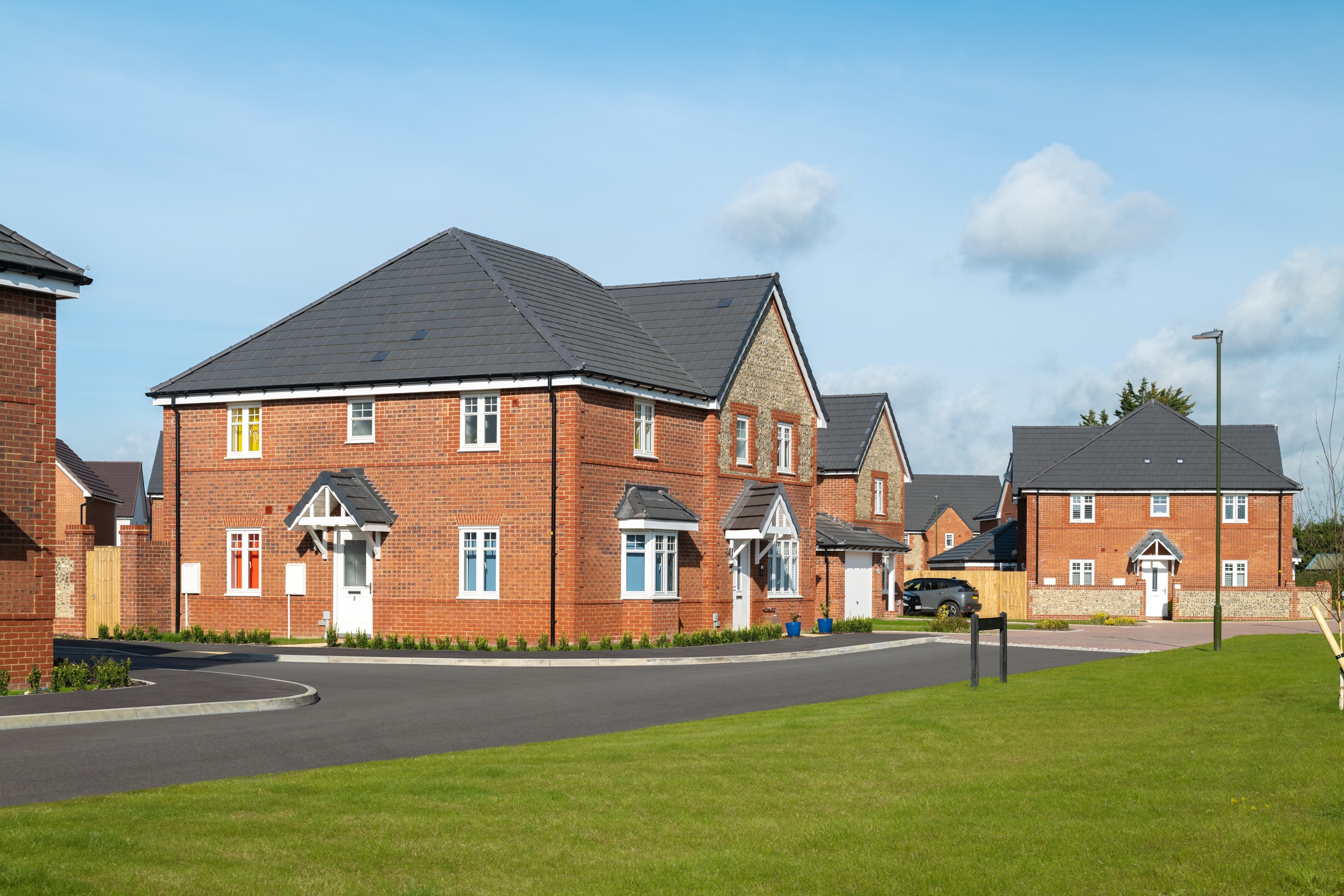 Street scene at Ryebank Gate with the 3 bedroom Moresby and Ellerton May 2024