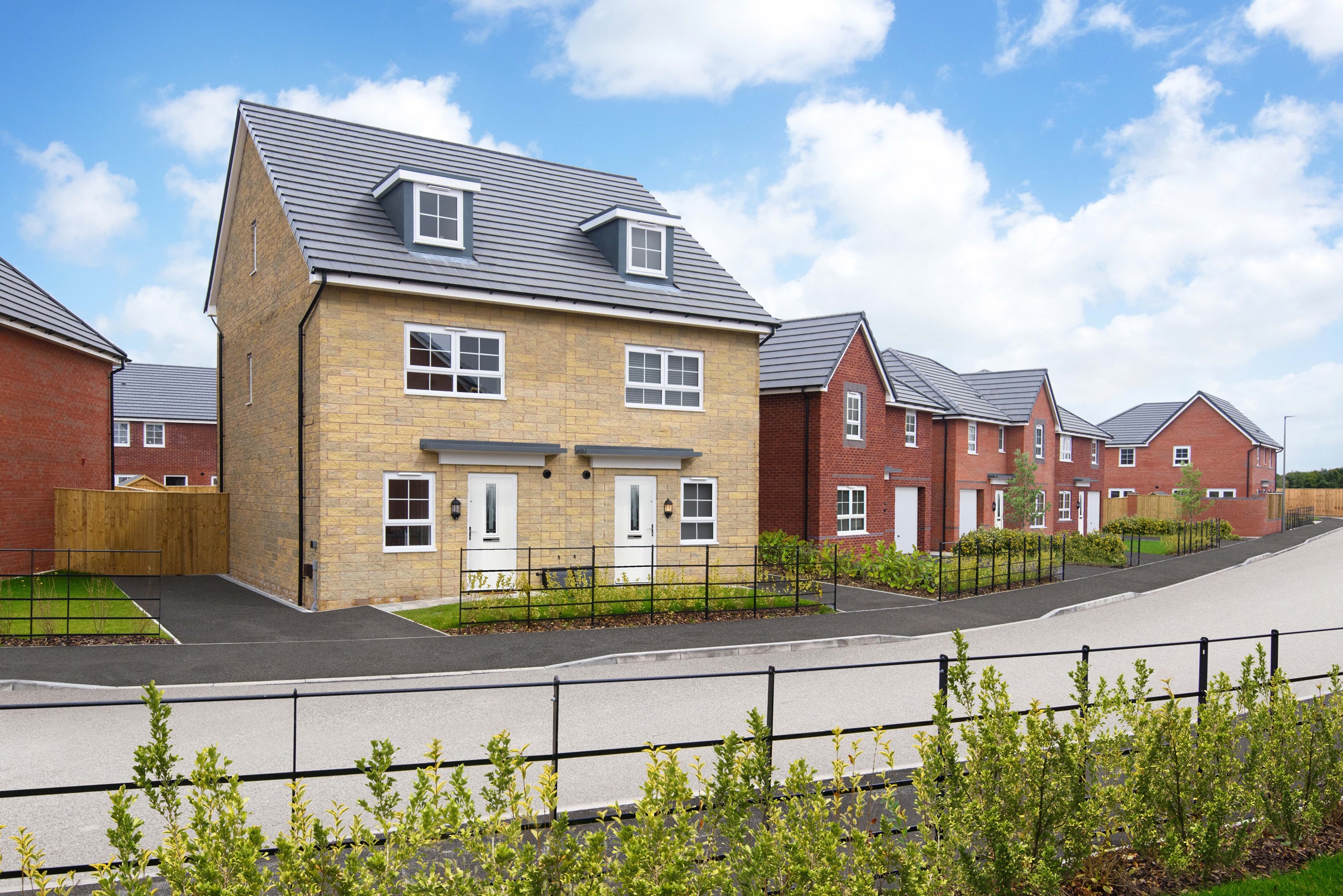 External street scene at Amberswood Rise, Wigan