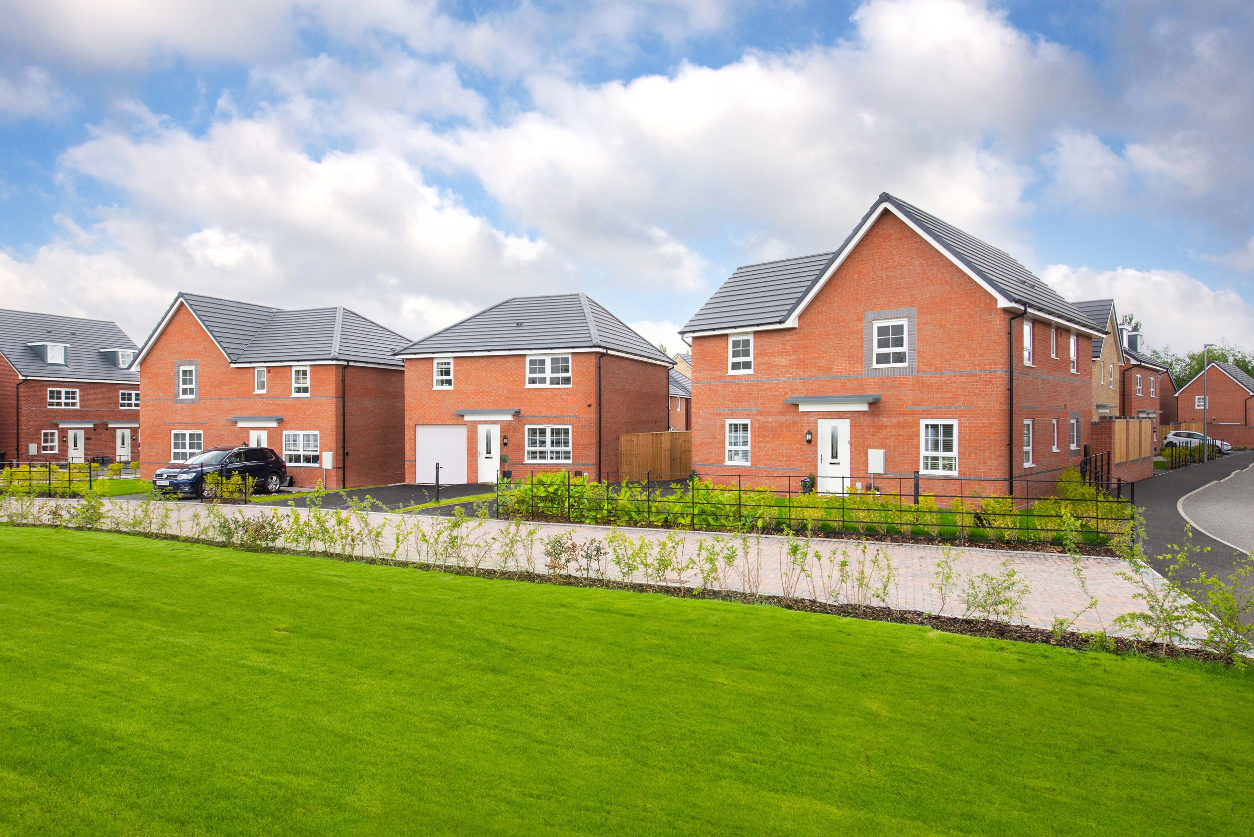 External street scene at Amberswood Rise, Wigan