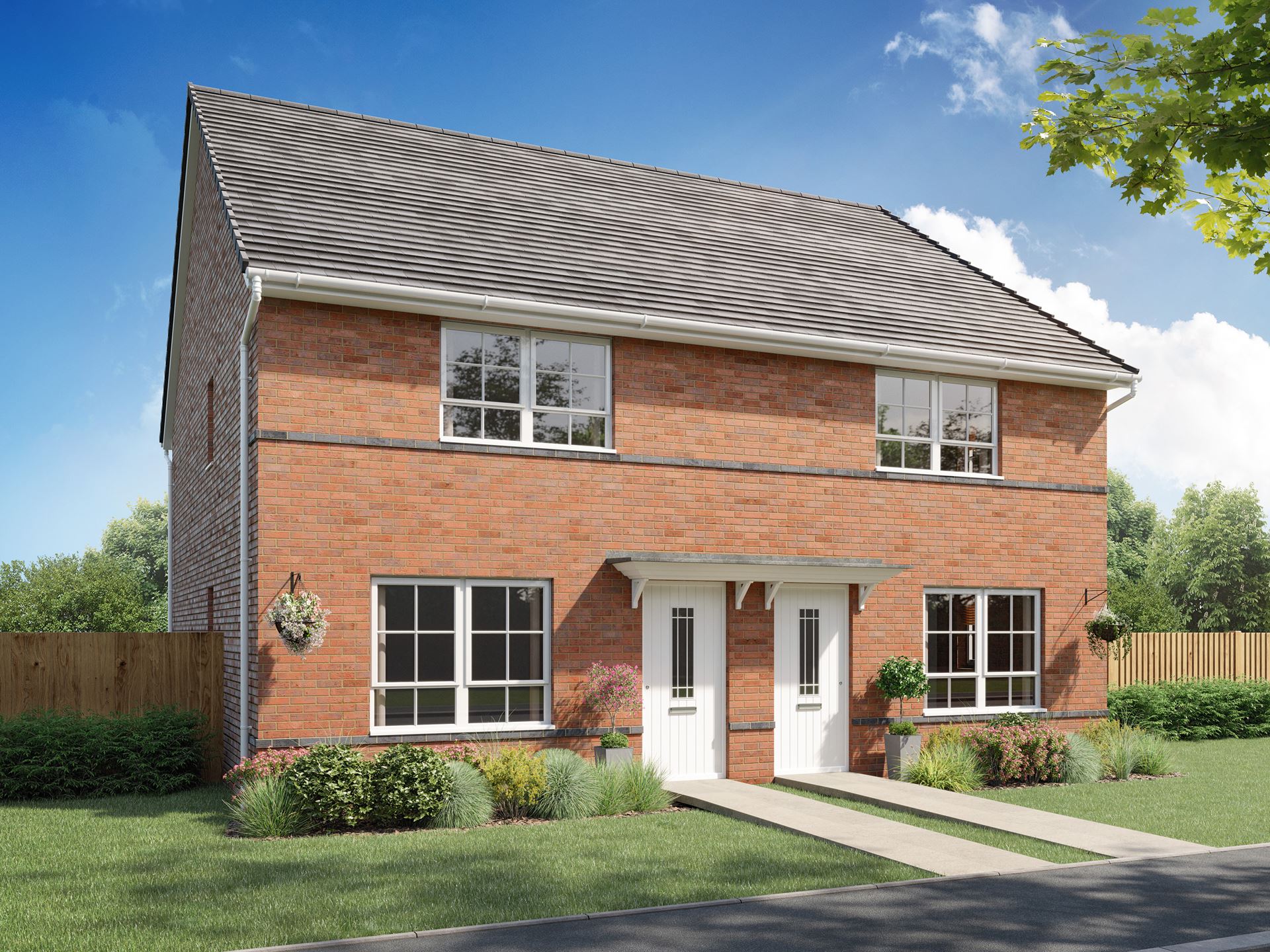 External CGI image of The Birchmoor 3 bedroom home 