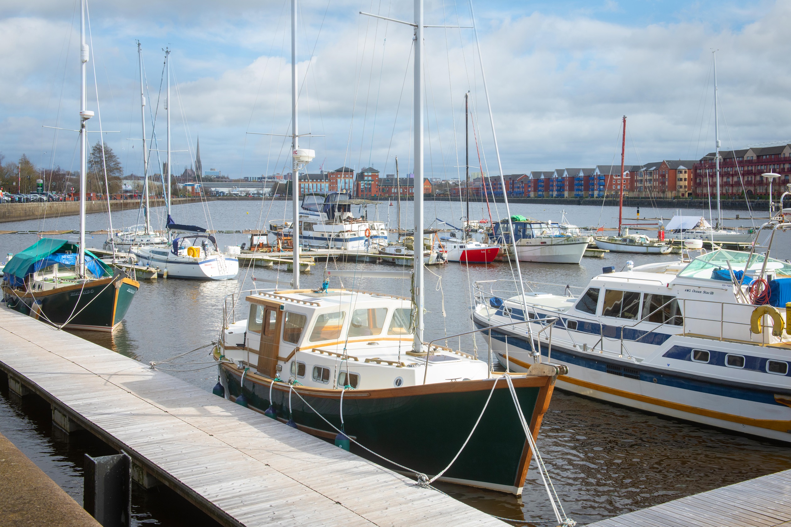 Preston local area image of boats on marina 