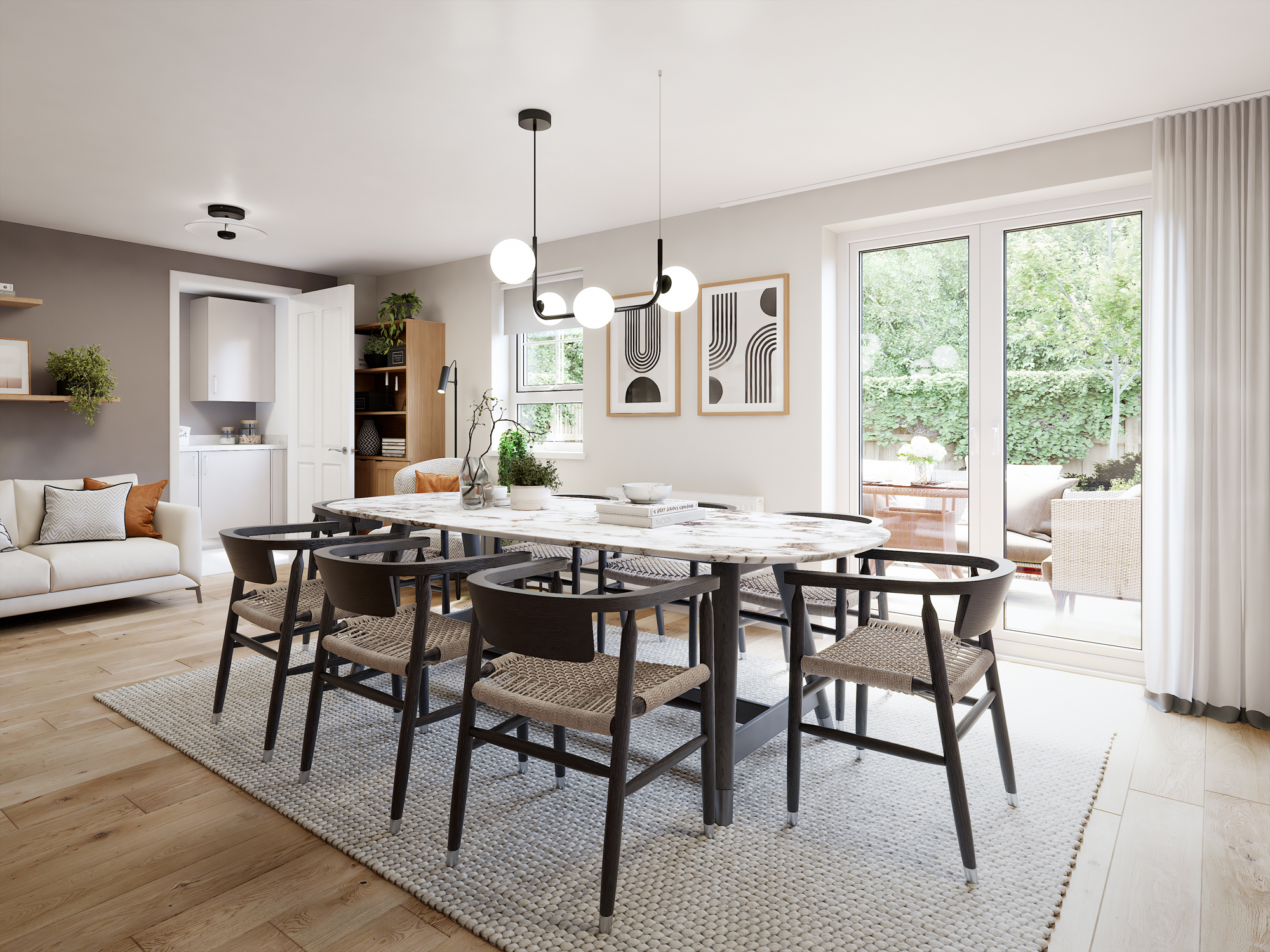 ashburton kitchen dining room CGI 