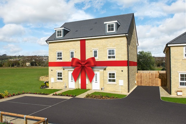 WOODCOTE WRAPPED IN CHRISTMAS BOW 