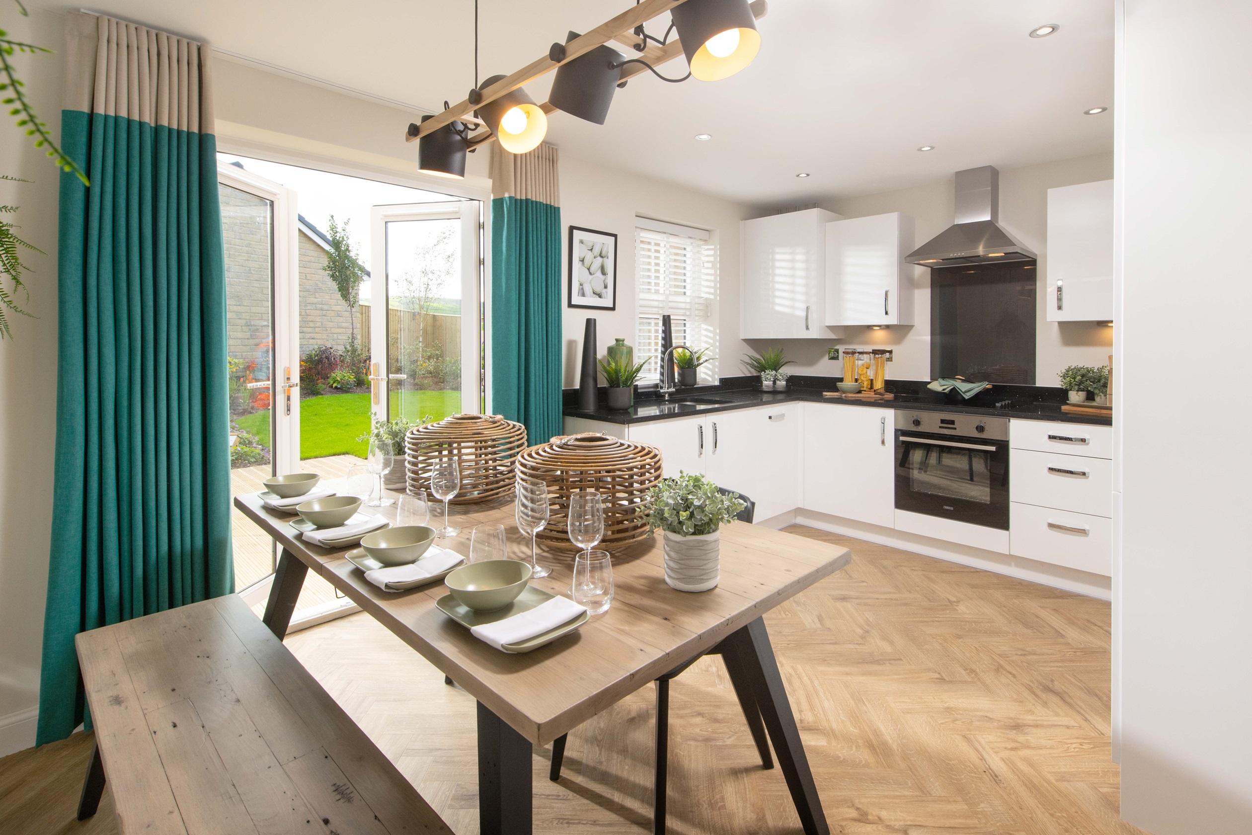 Internal image of the Ellerton dining kitchen 