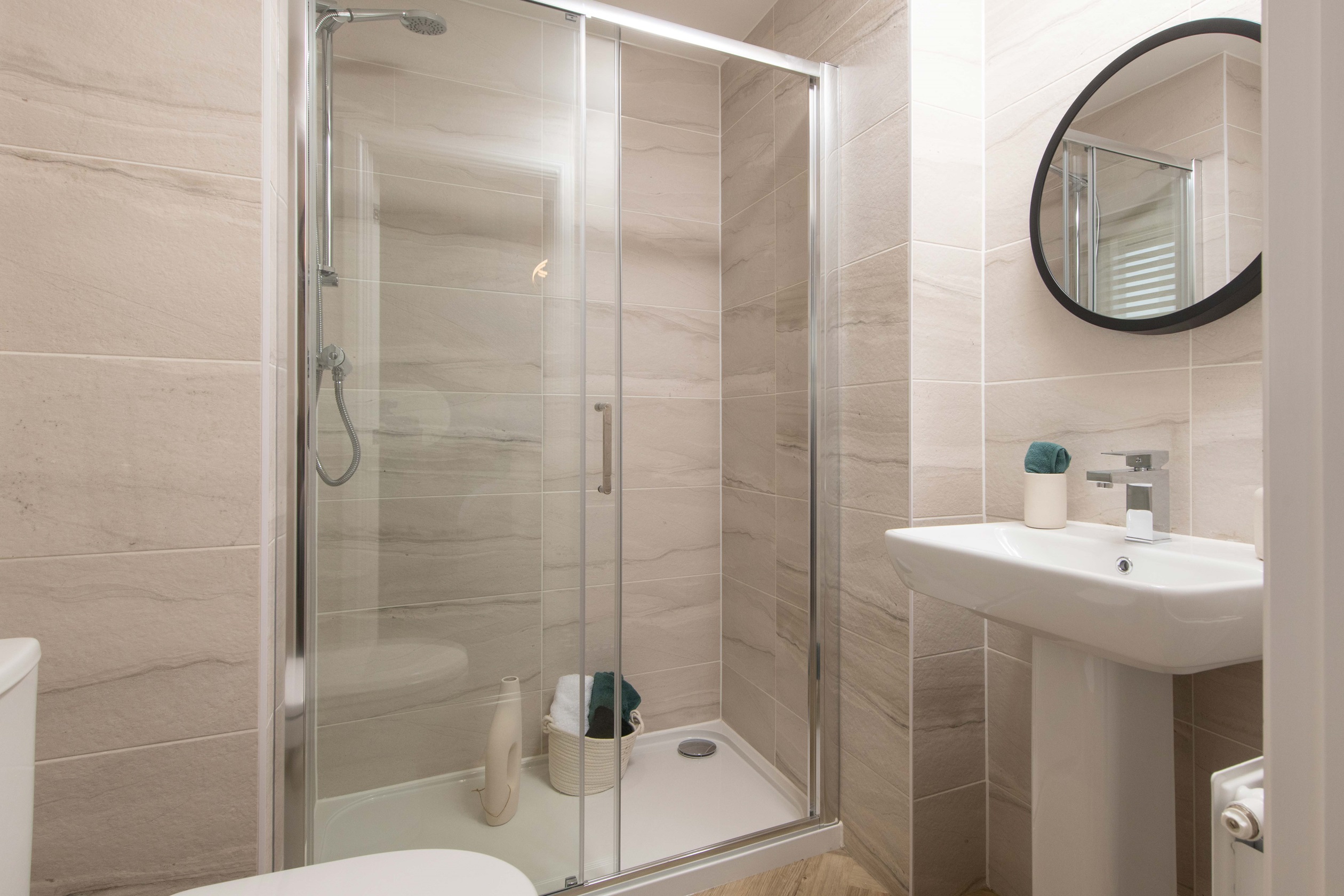 Internal image of the Ellerton en suite shower room 