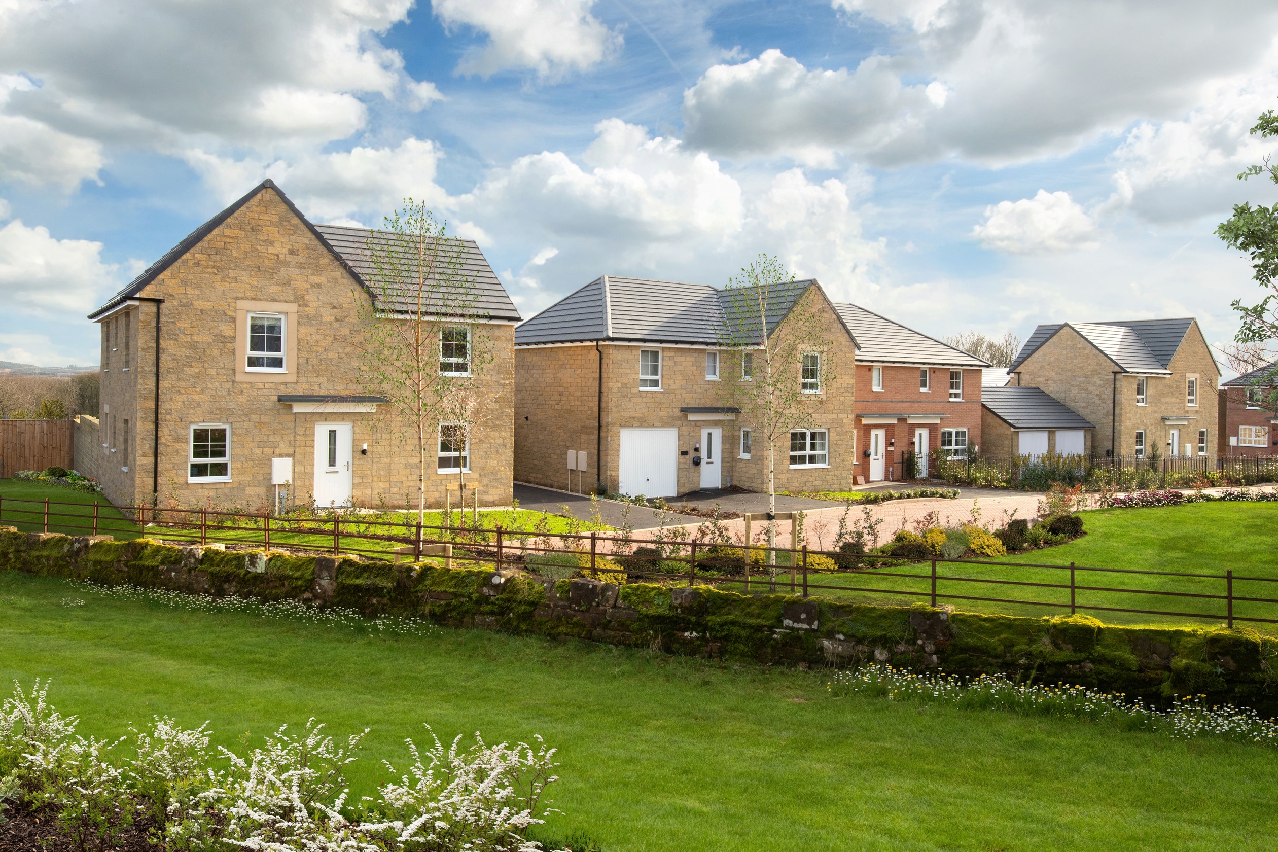 External image of a typical Barratt Homes street scene at Carleton Chase, Penrith 