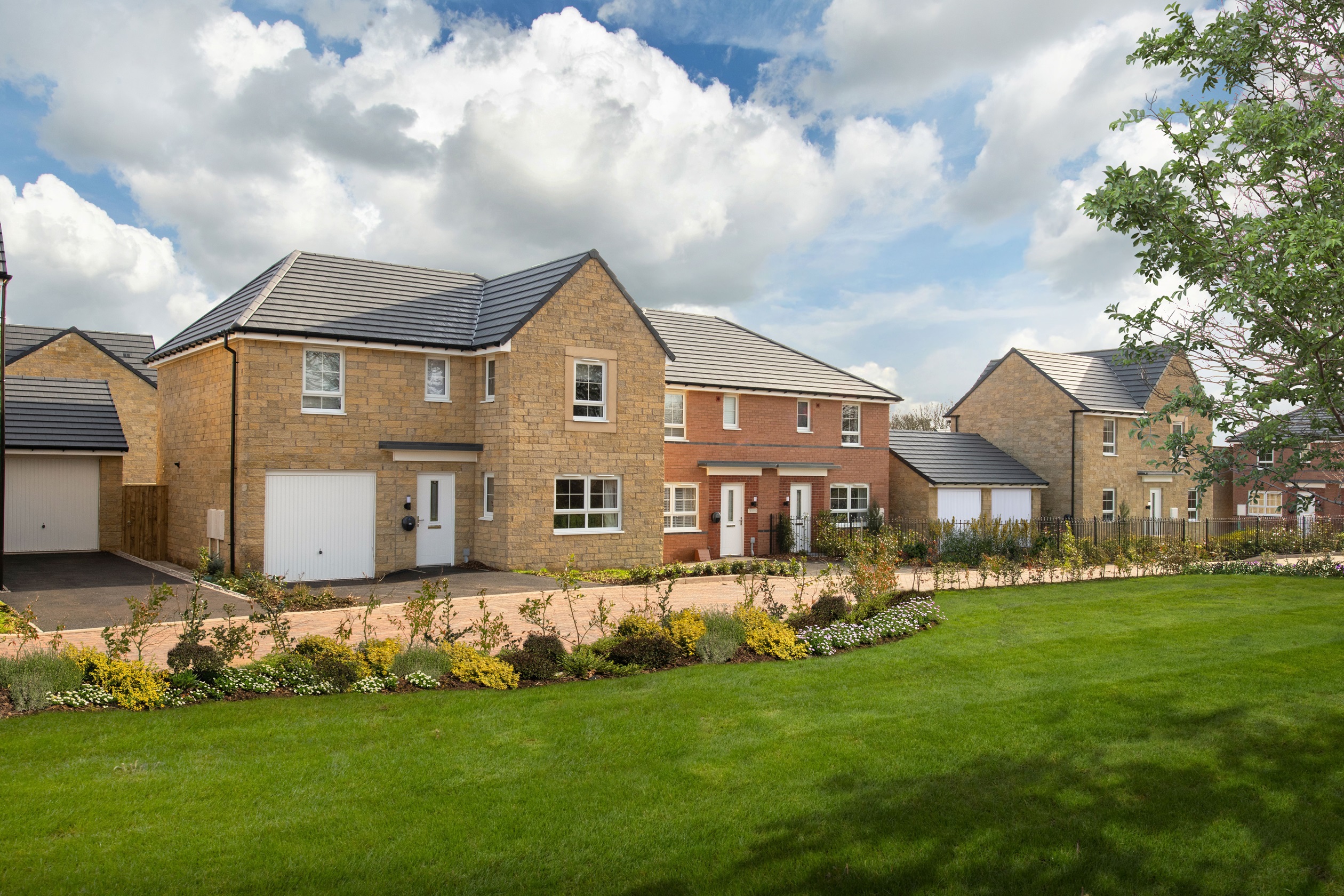 External image of a typical Barratt Homes street scene at Carleton Chase, Penrith 