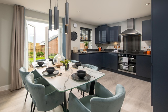 Internal image of the Ellerton kitchen/dining area 