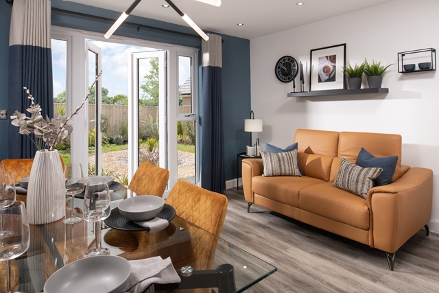 Internal image of the Kingsville dining family room 