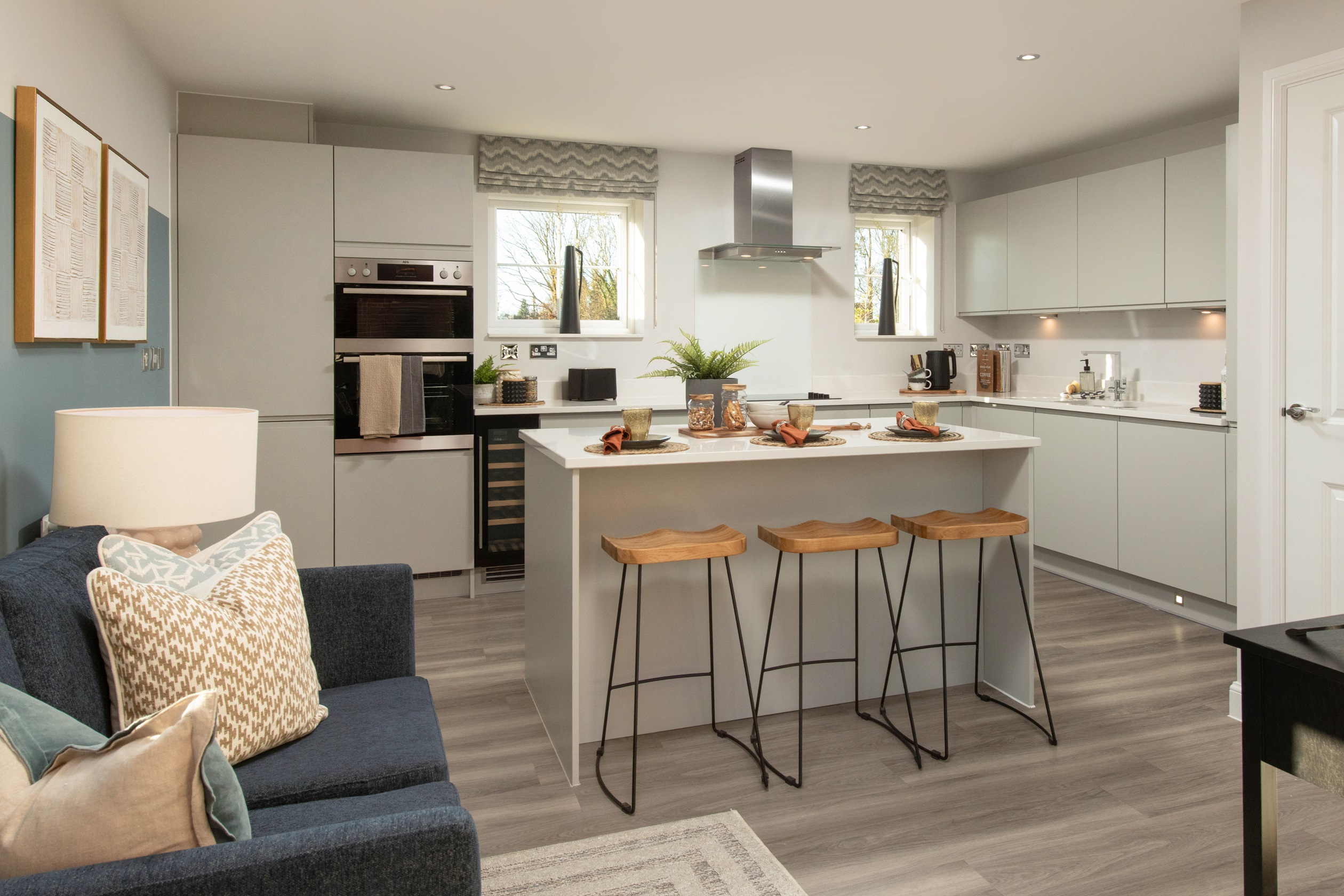 Internal image of the kitchen in the Alderney 4 bedroom home 