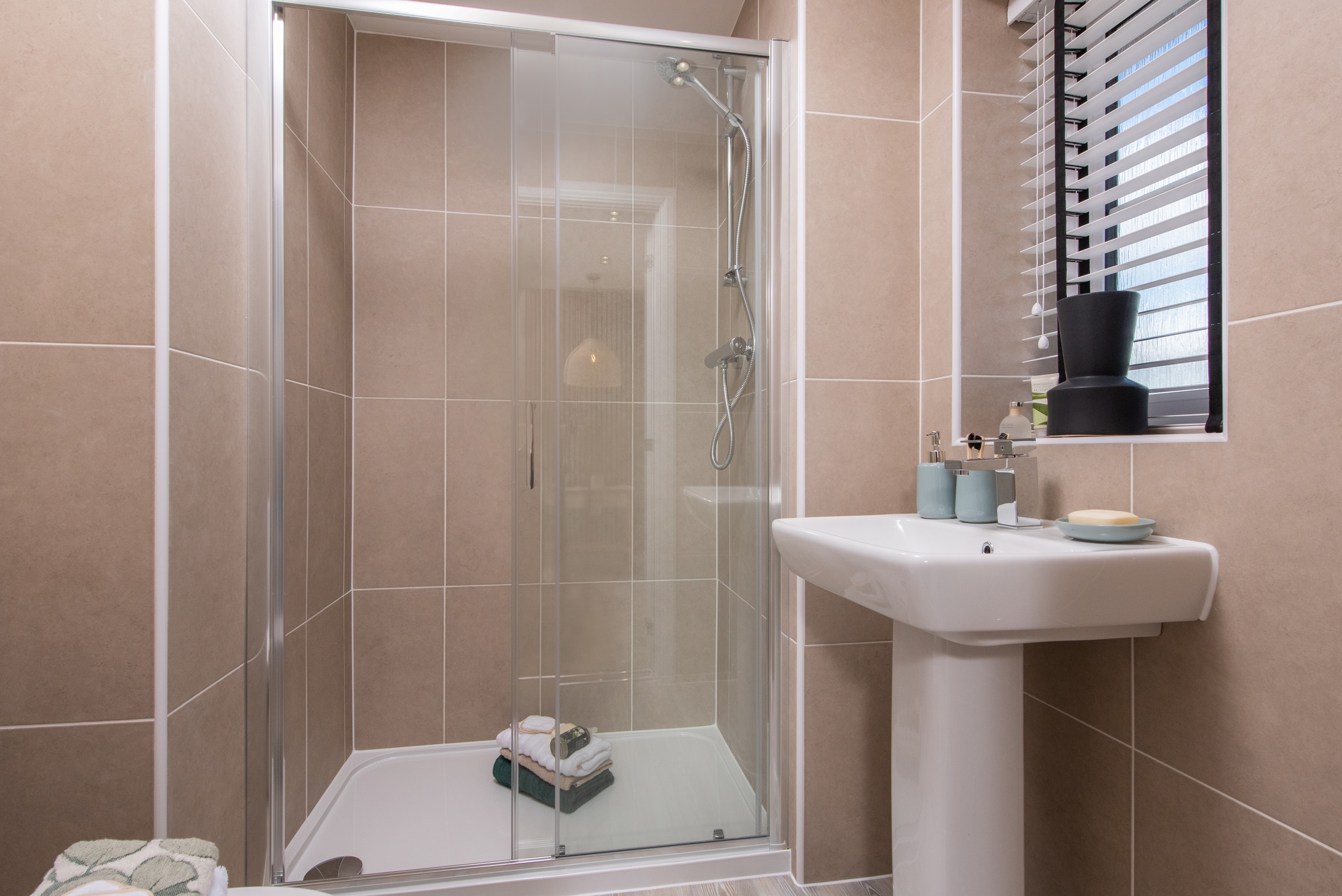 Internal image of the Ellerton en suite shower room 