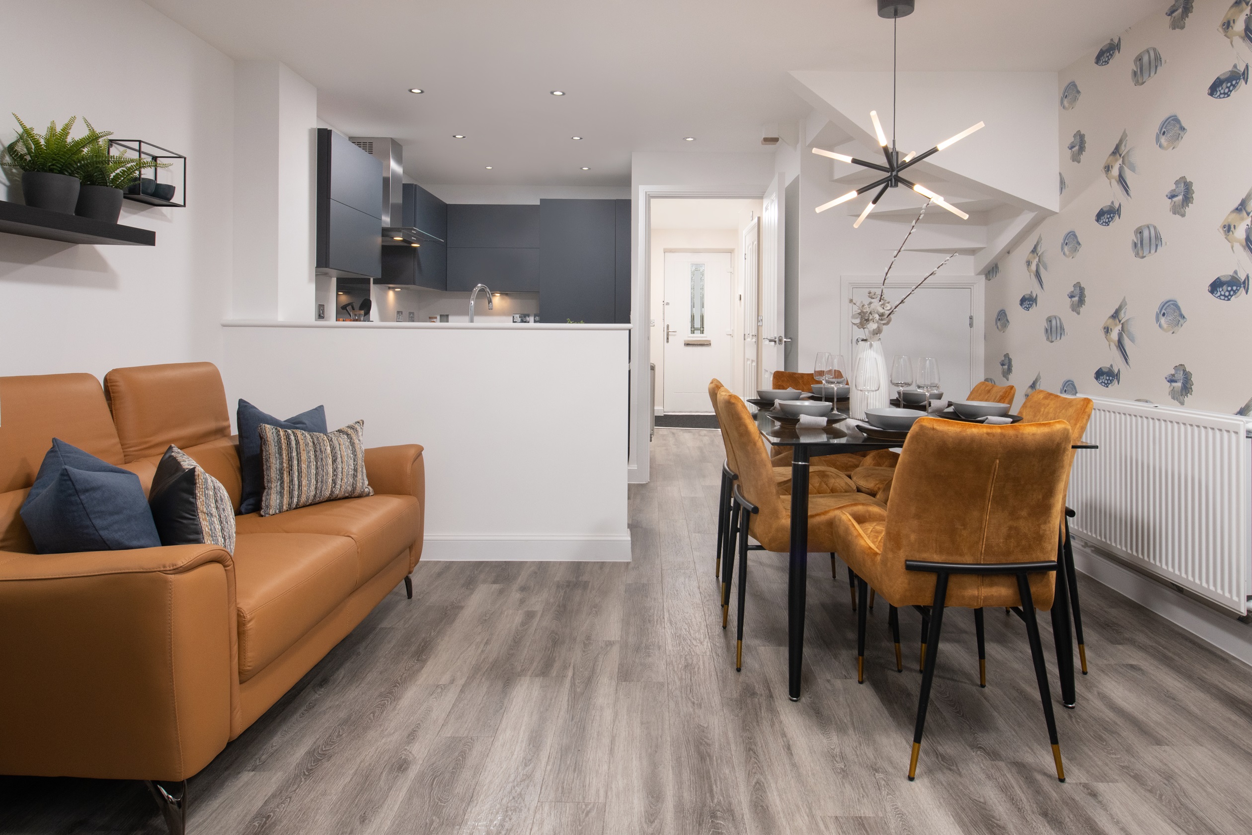 Internal image of the Kingsville open plan kitchen/dining family space 