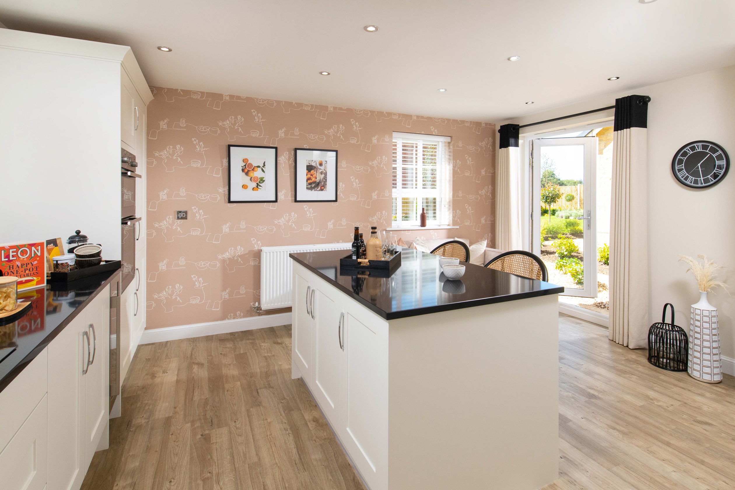 Internal image of the alderney breakfast/family room with french doors to garden 