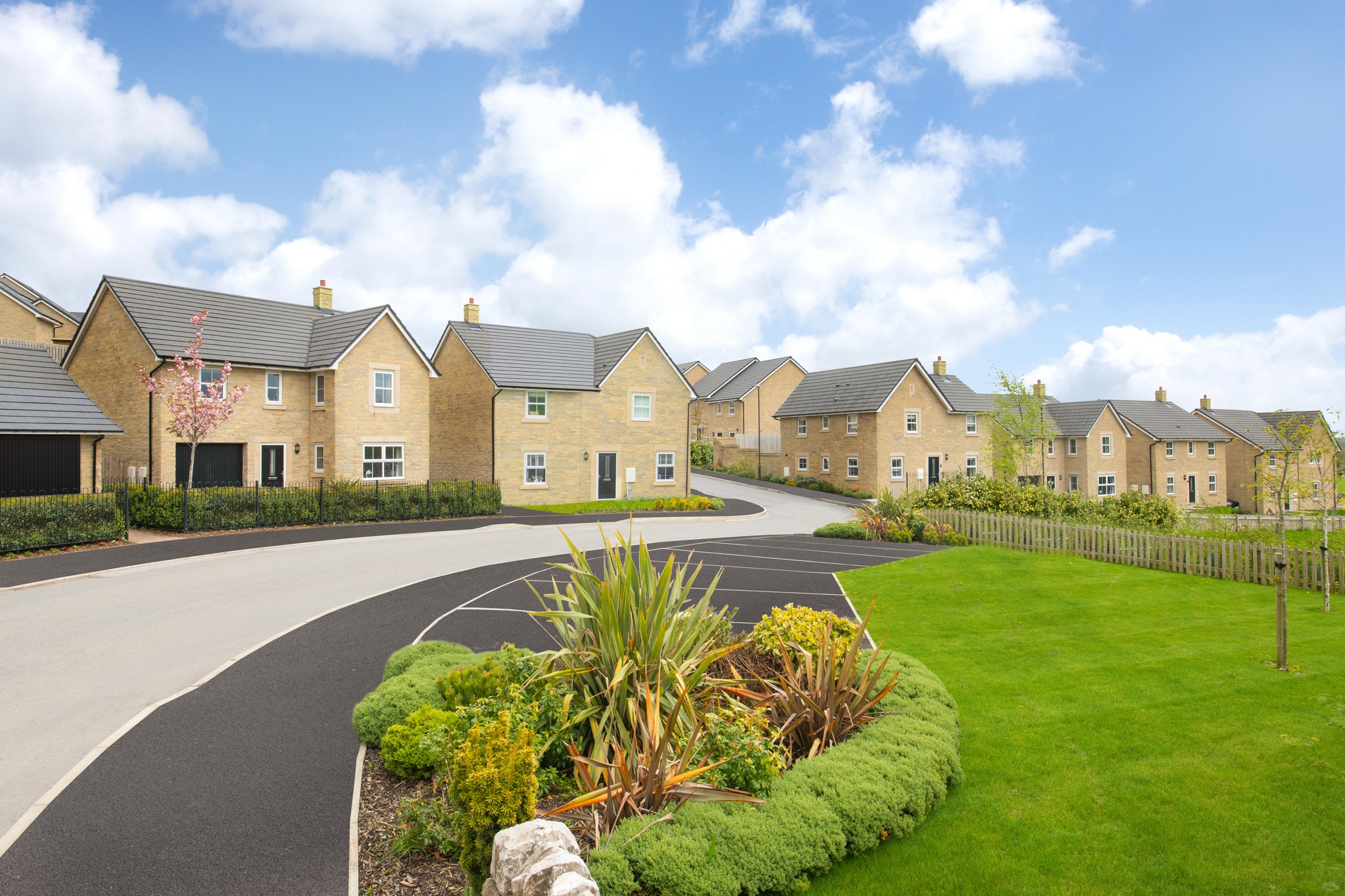 heathfield nook in buxton street scene featuring 3 and 4 bedroom housetypes 