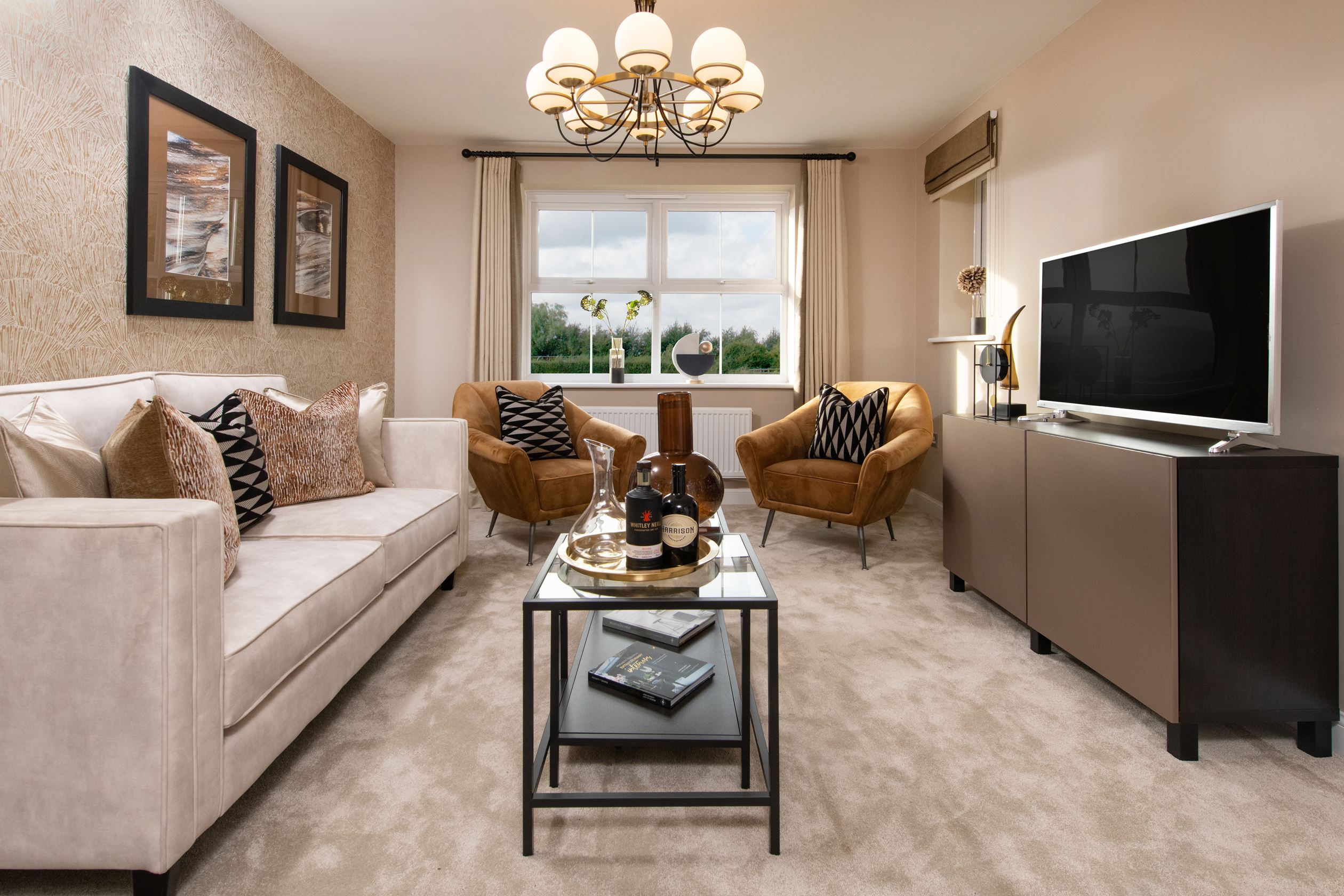 Internal image of the Halton lounge with view out of window