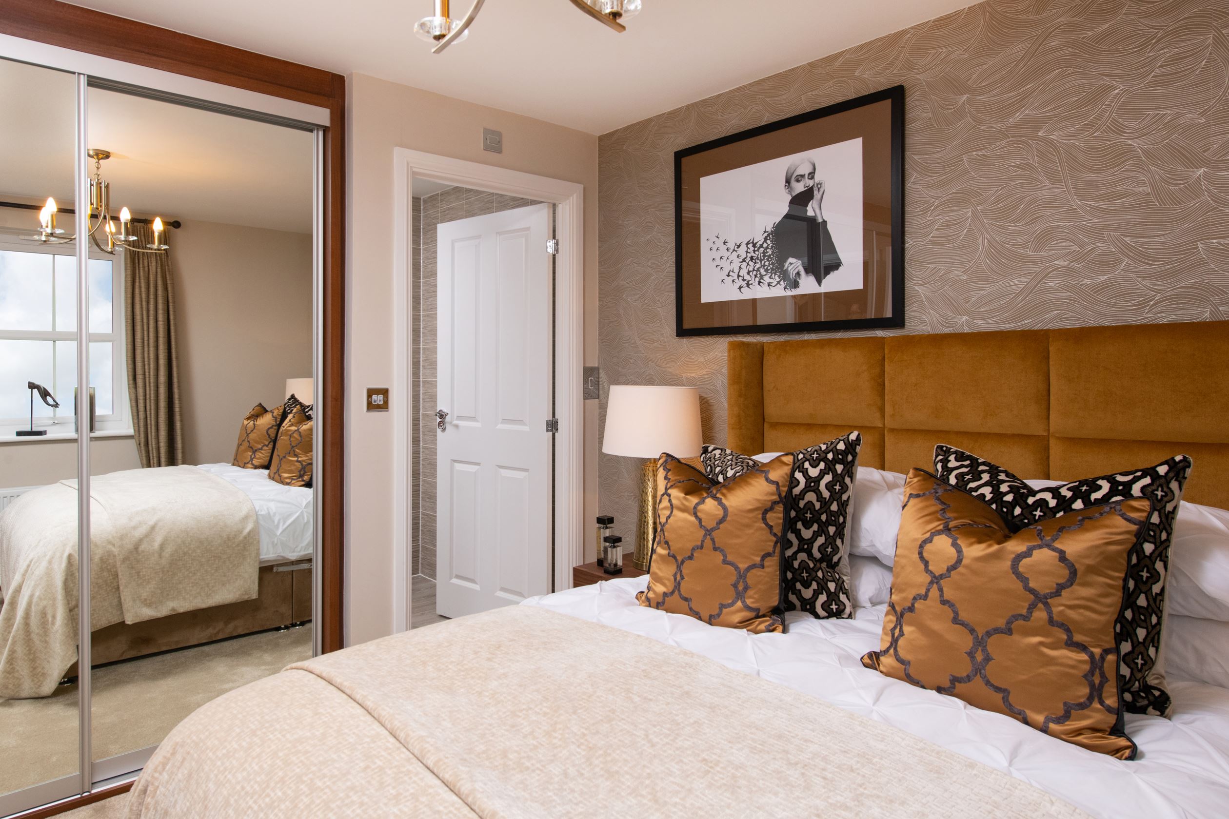 Internal image of the main bedroom in the Halton 