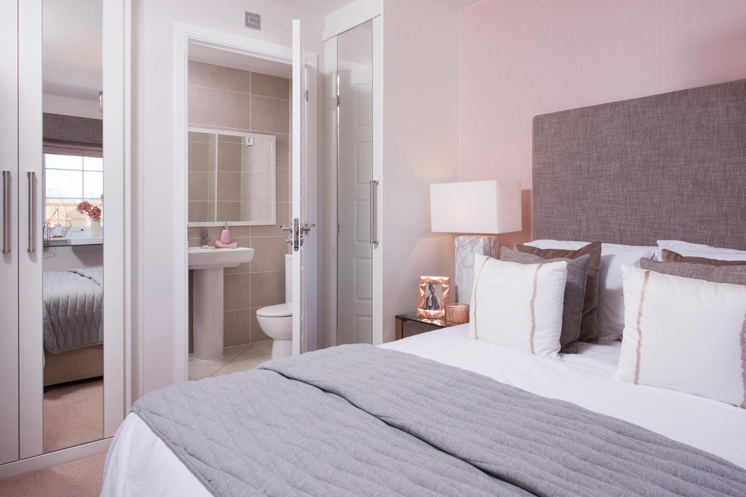 Folkestone main bedroom showing open door to en suite 