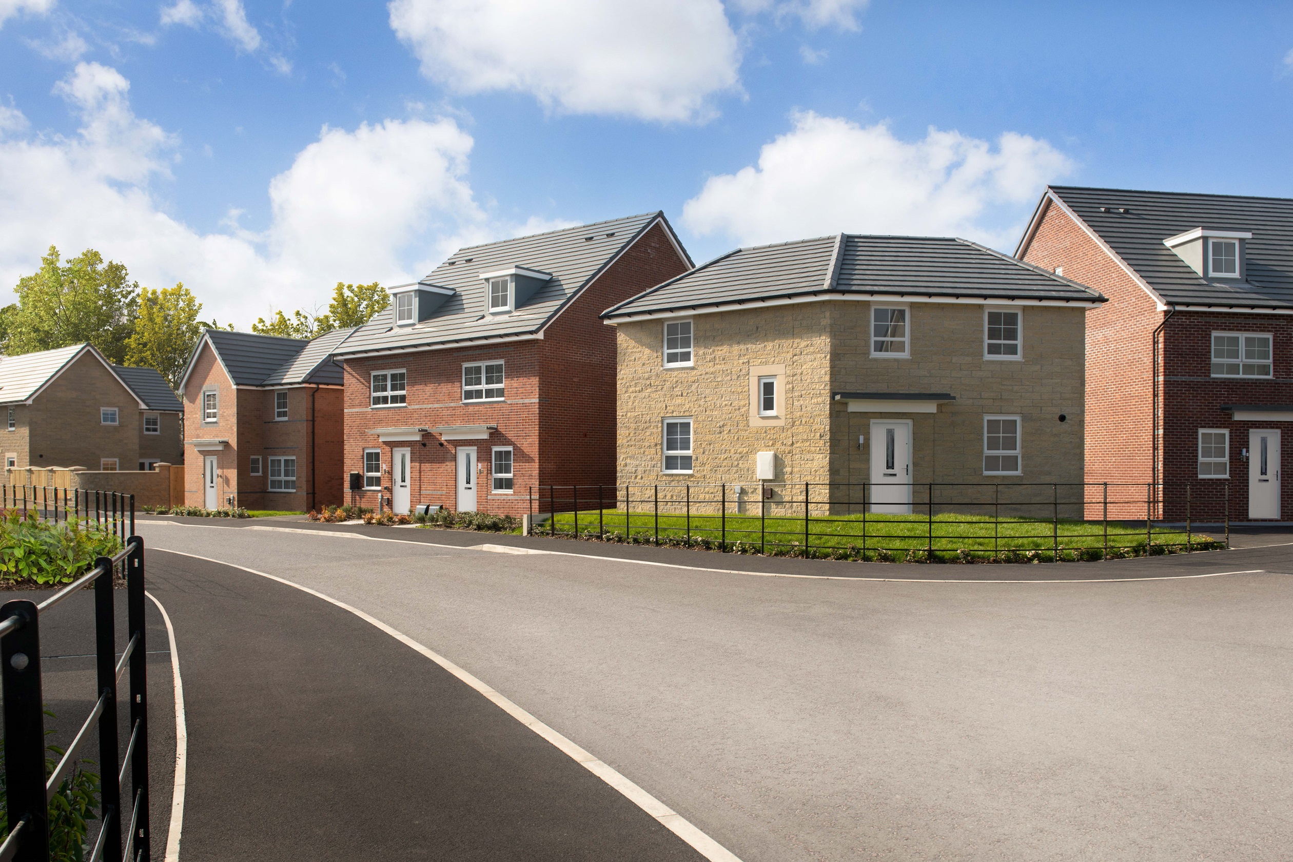 External image of a typical Barratt Homes street scene 